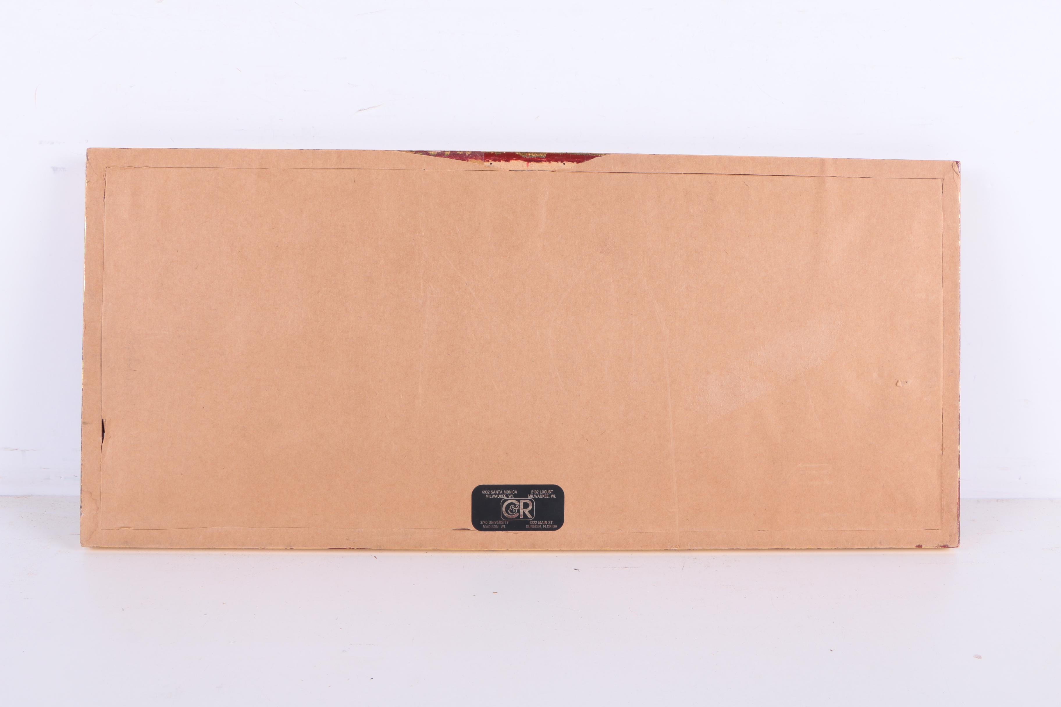 Watercolor and Gouache Painting on Plastic of Indo-Persian Hunting Scene