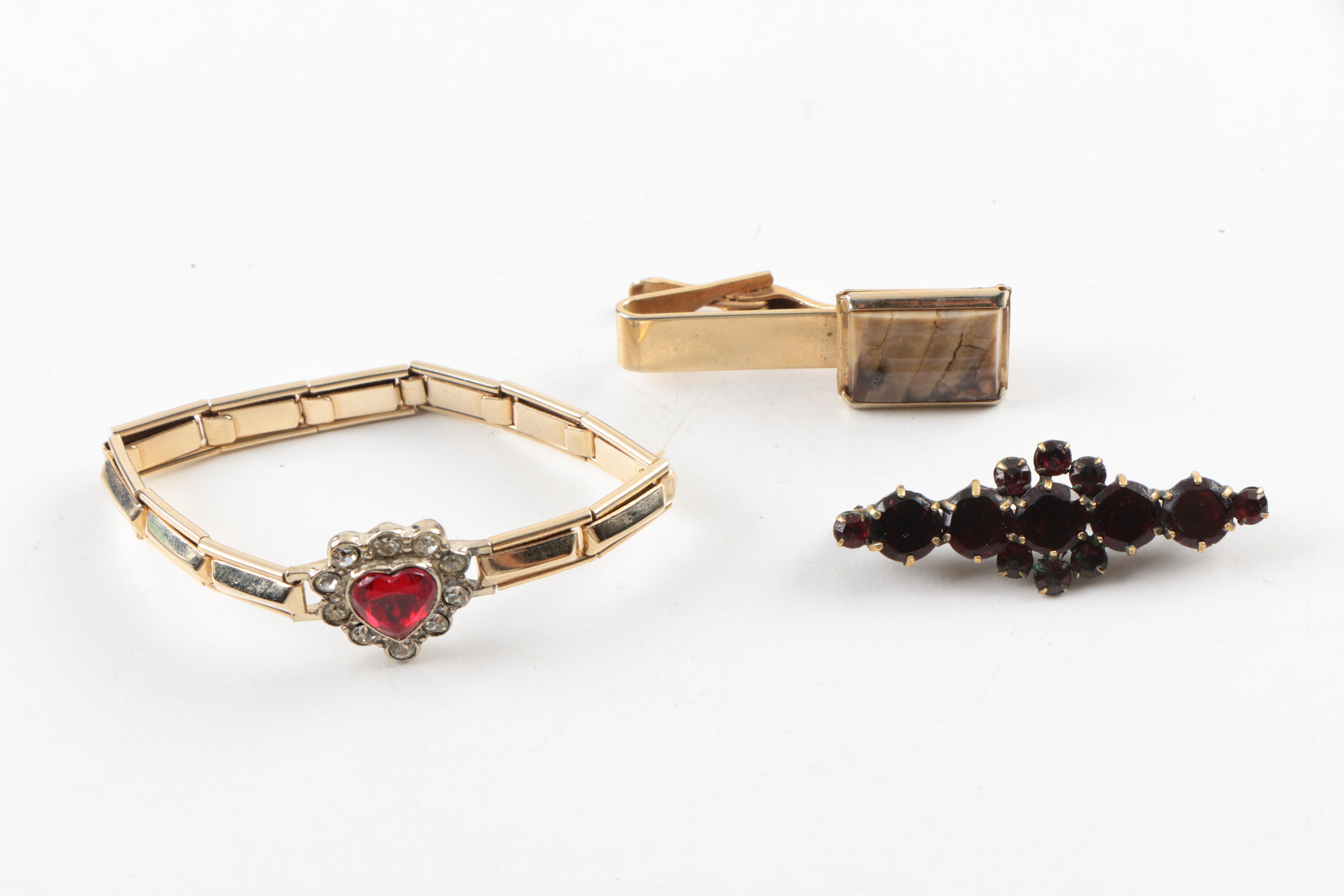 Vintage Gold Tone Costume Jewelry Including Goldette