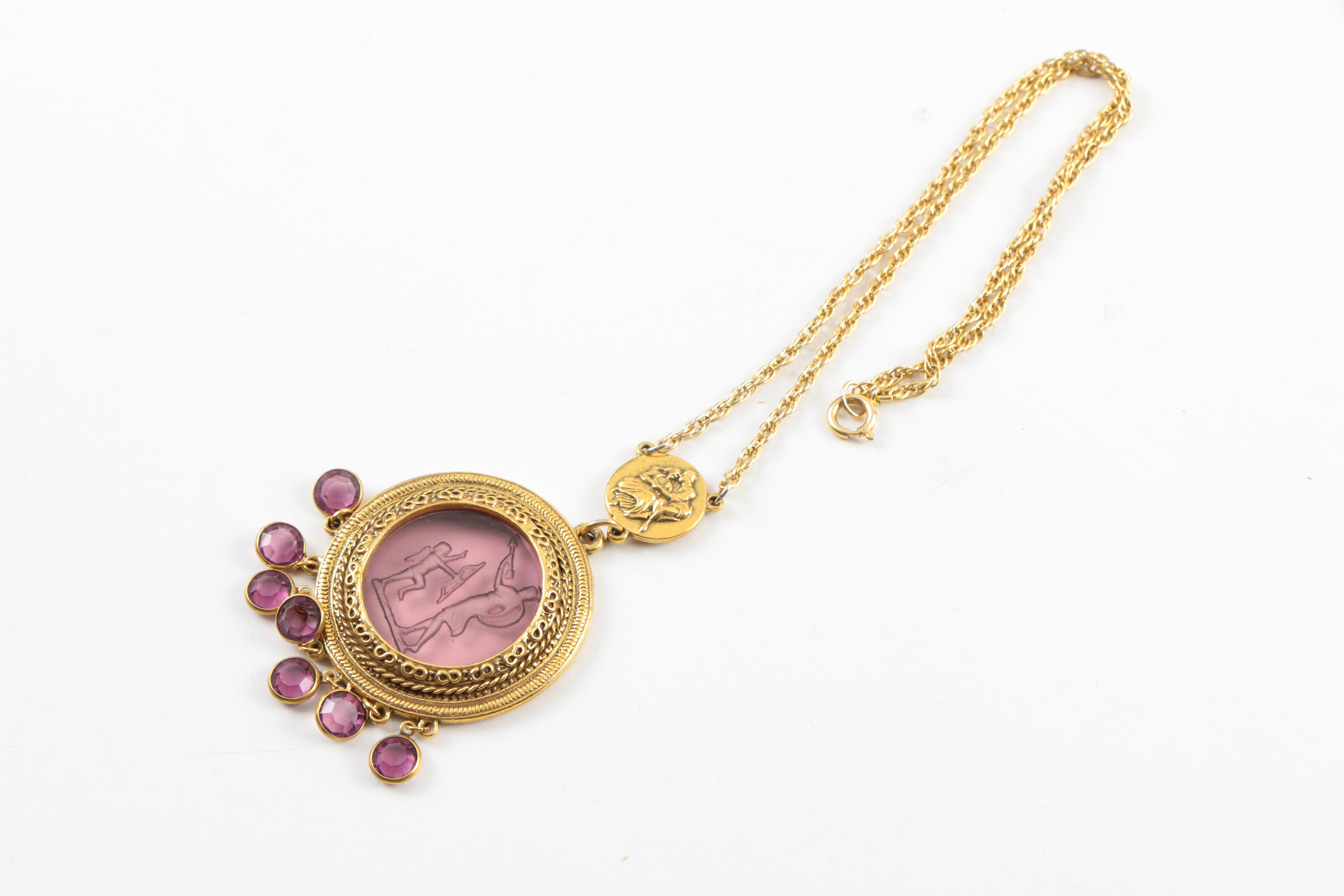 Vintage Gold Tone Costume Jewelry Including Goldette