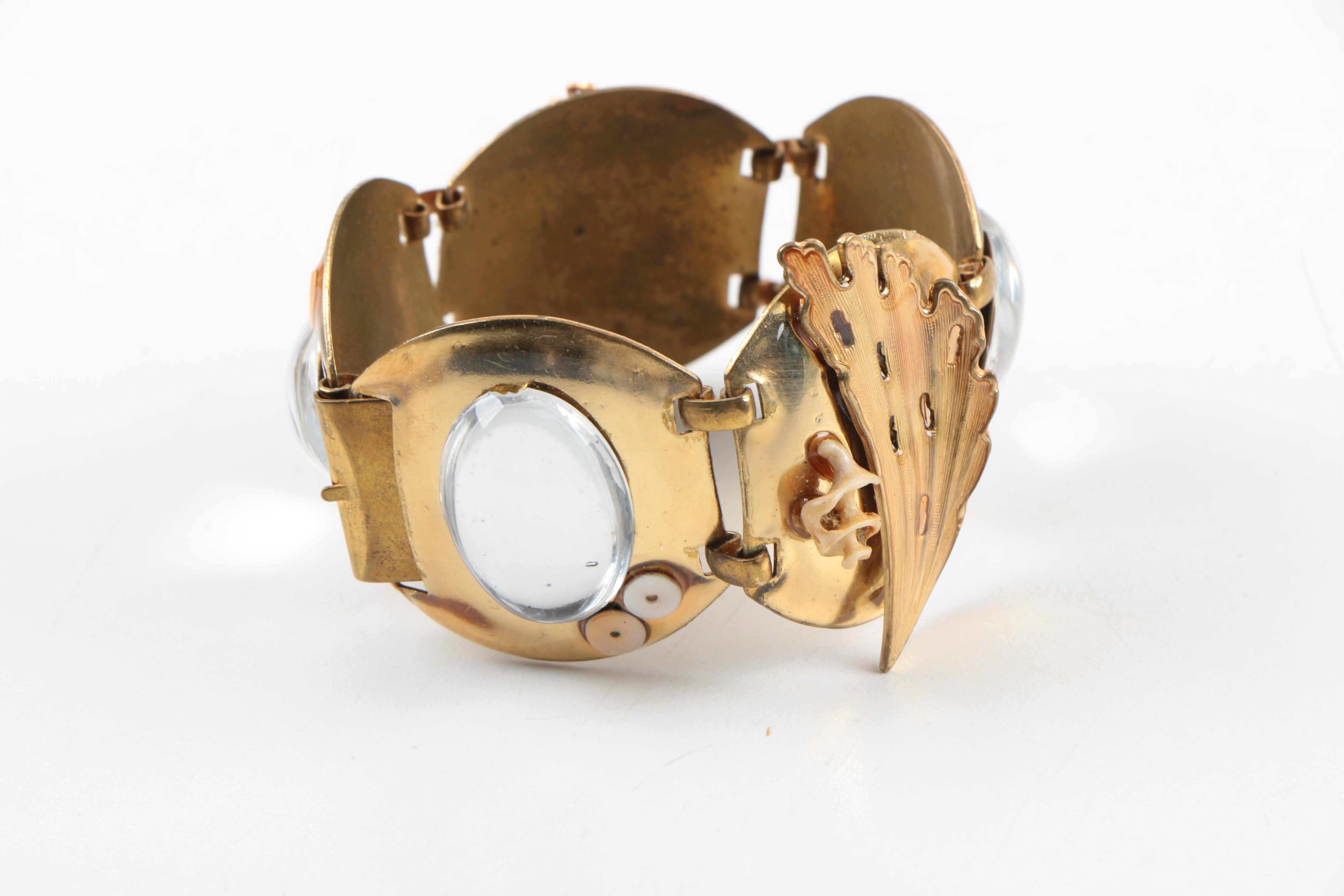 Vintage Gold Tone Costume Jewelry Including Goldette