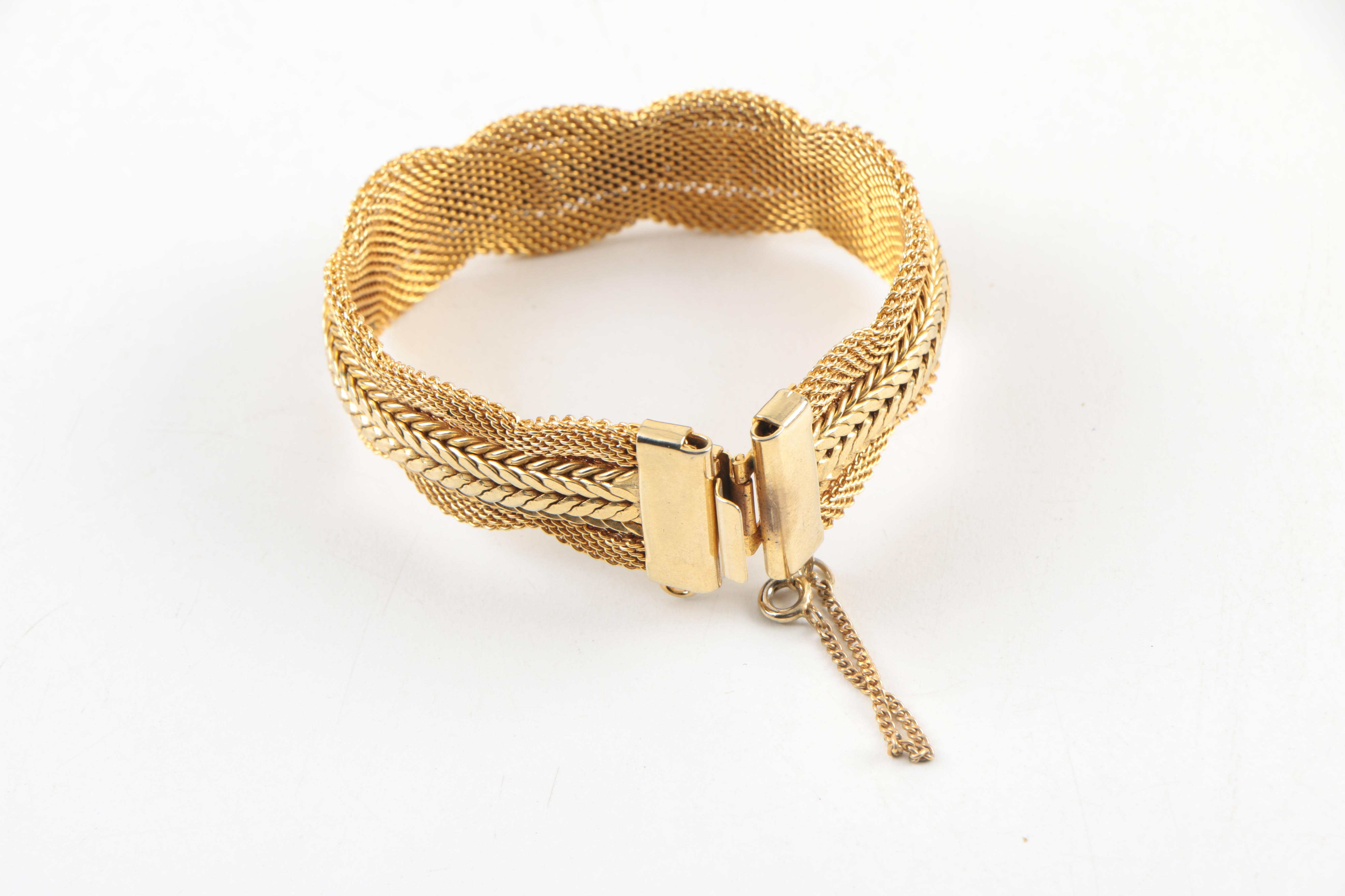 Vintage Gold Tone Costume Jewelry Including Goldette