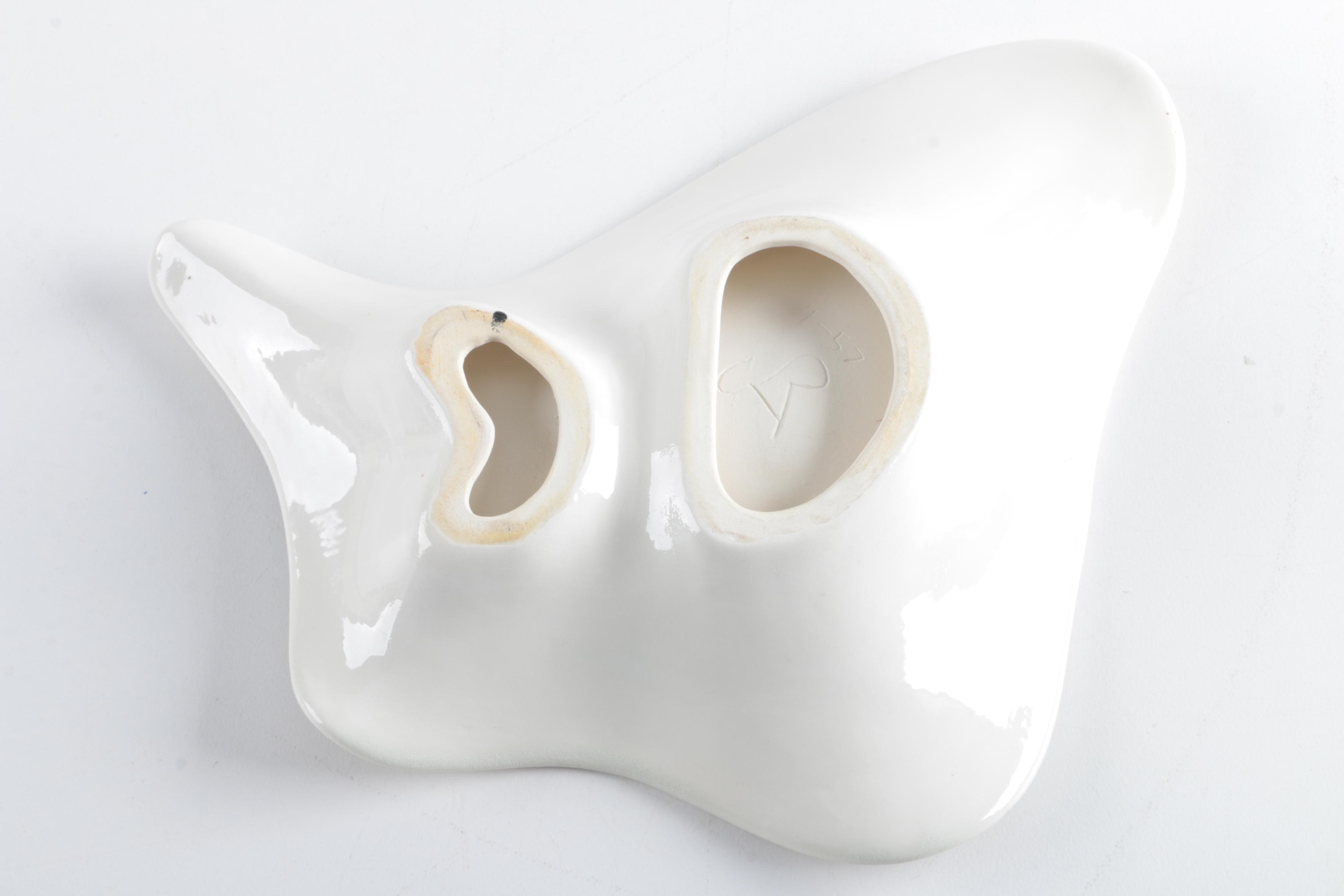 VIntage Slip Cast Ceramic Zebra Dish