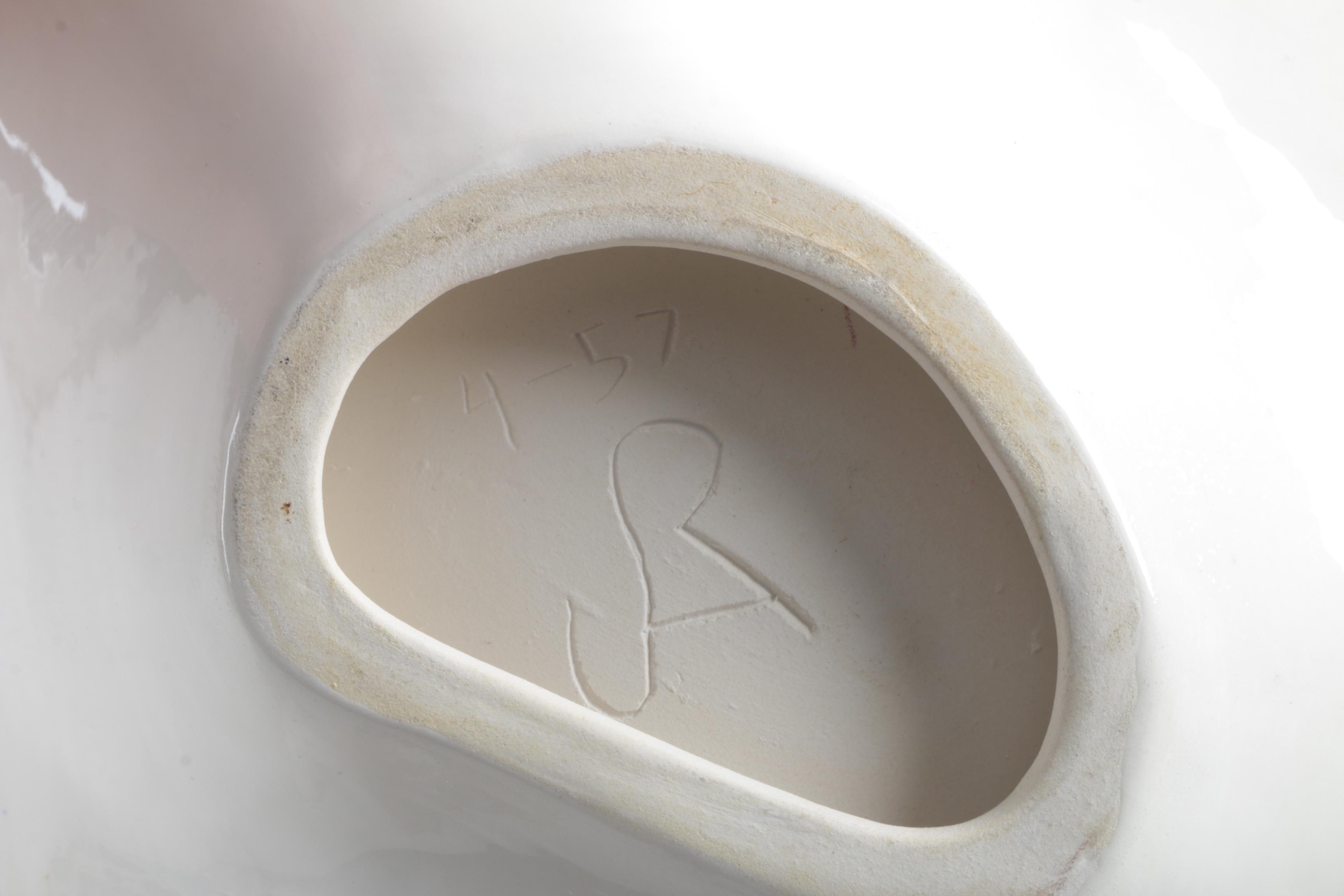 VIntage Slip Cast Ceramic Zebra Dish