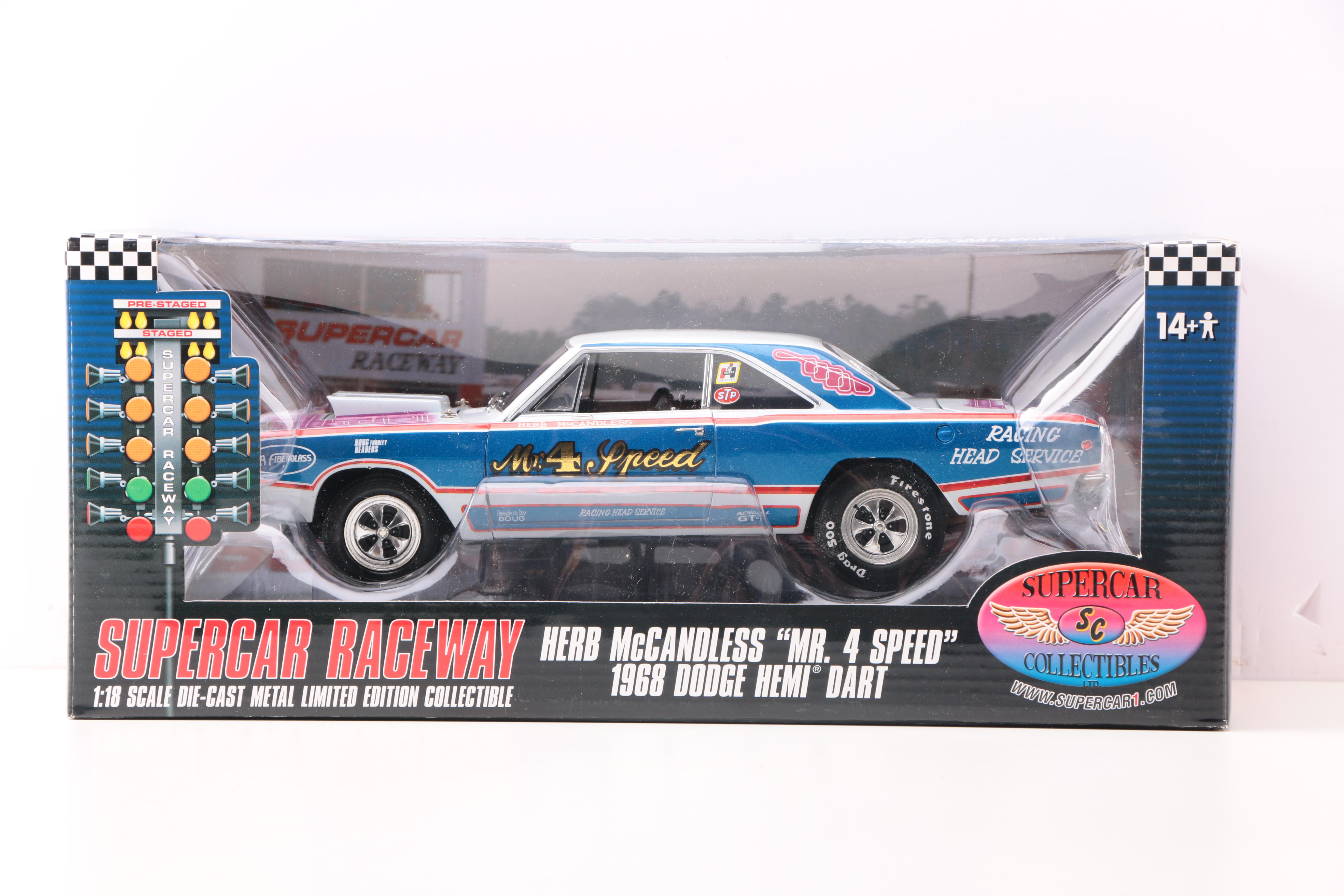 Supercar Raceway and Sox & Martin 1:18 Scale Die-Cast Cars
