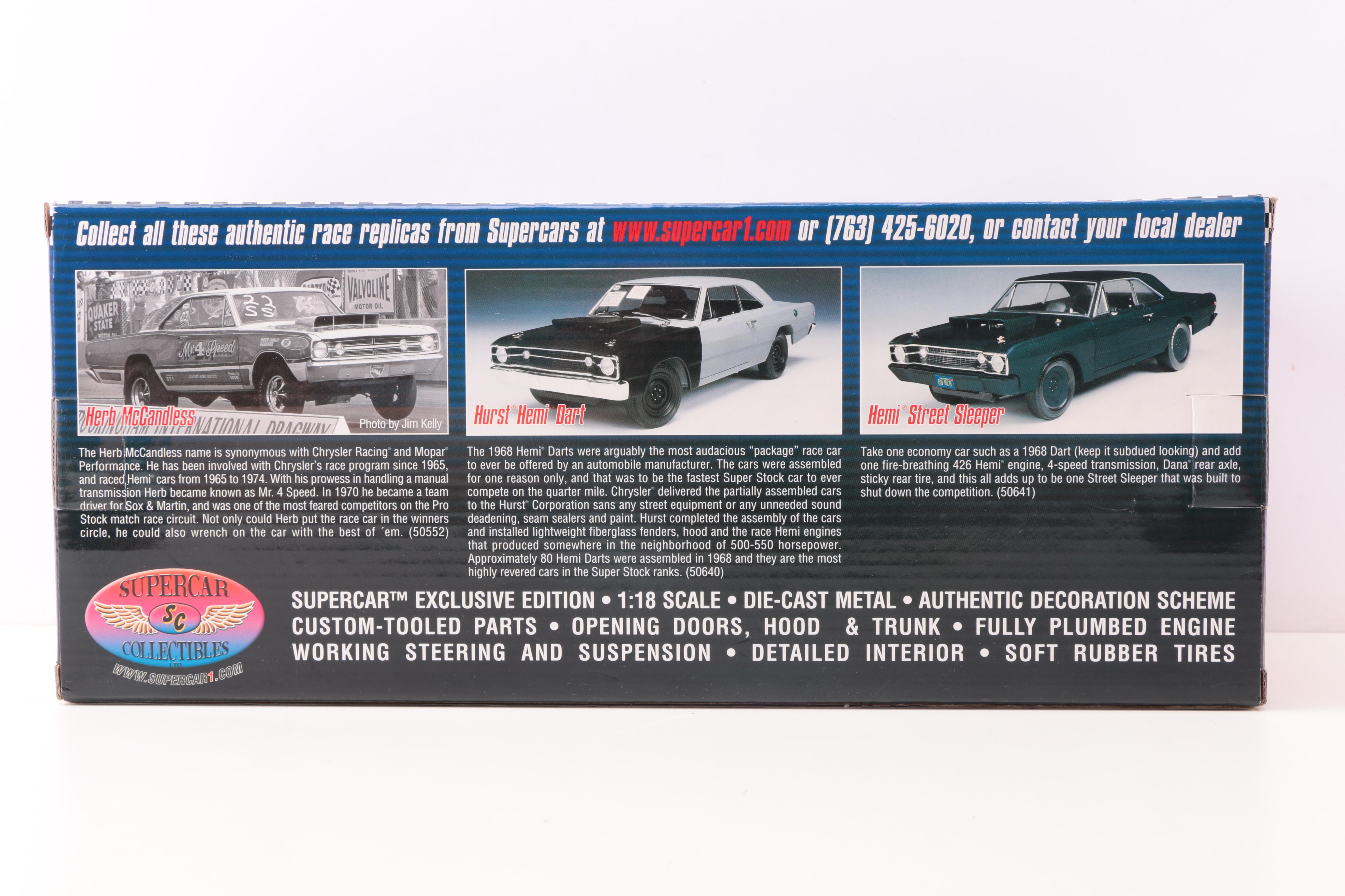 Supercar Raceway and Sox & Martin 1:18 Scale Die-Cast Cars