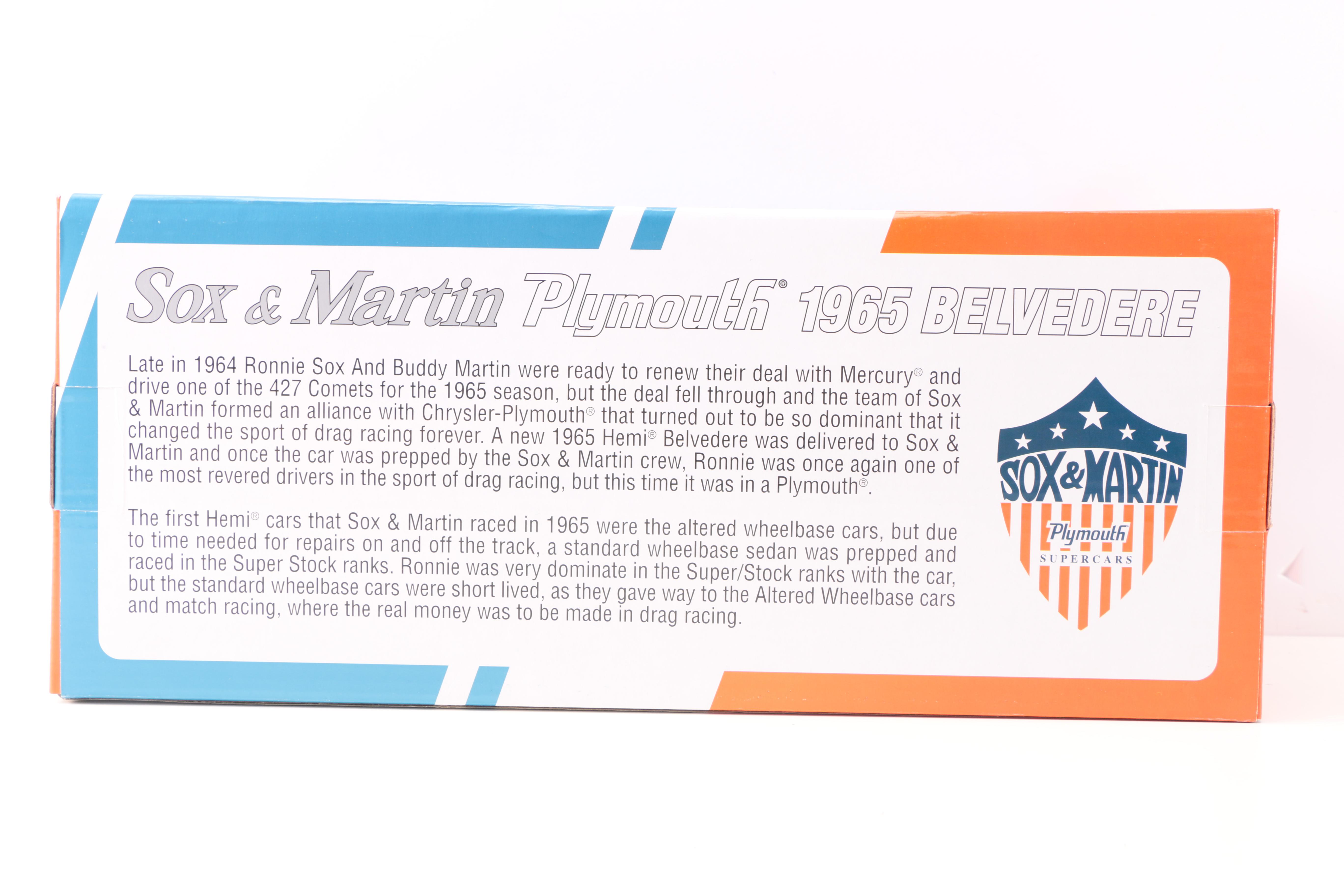 Supercar Raceway and Sox & Martin 1:18 Scale Die-Cast Cars