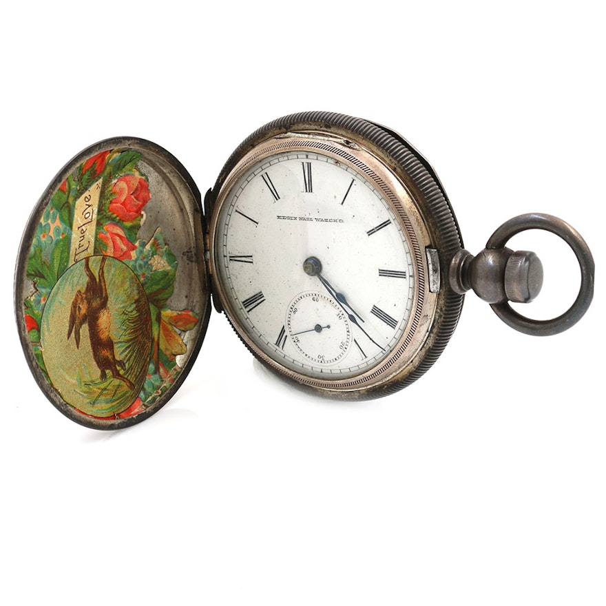 1884 Elgin Coin Silver Pocket Watch