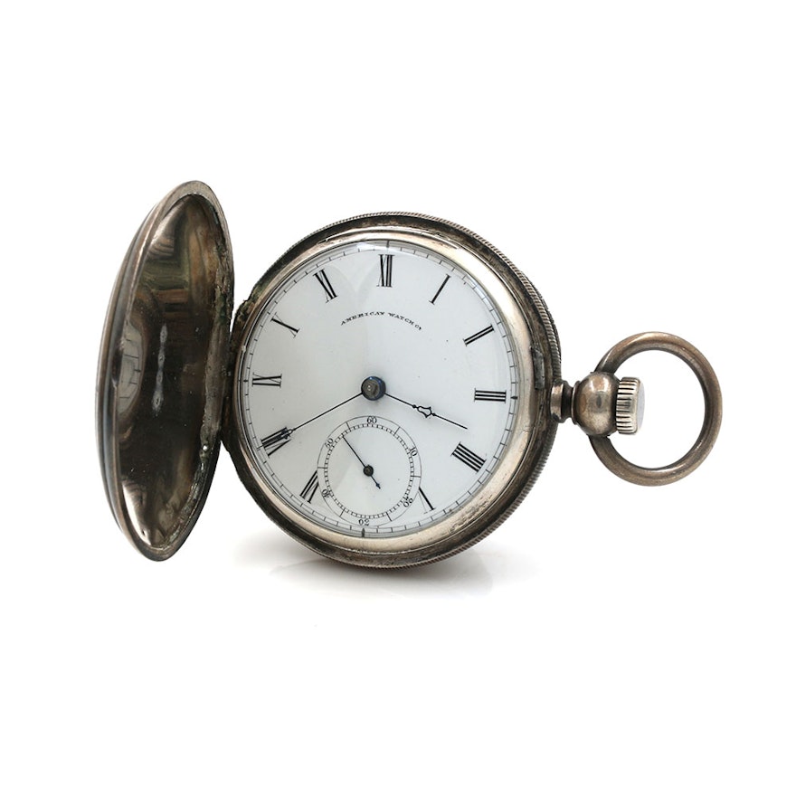 1866 American Watch Co Coin Silver Pocket Watch