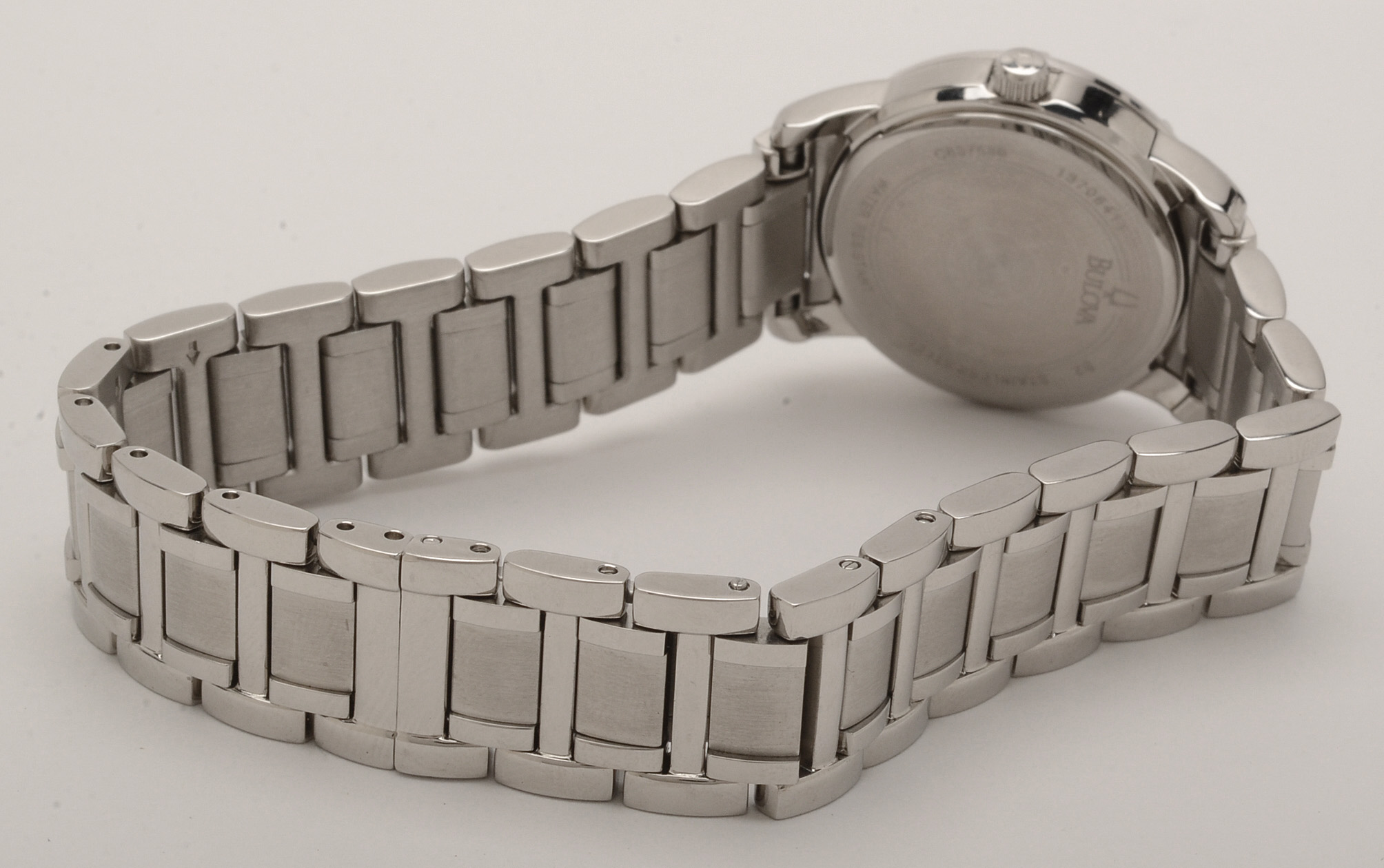 Bulova Stainless Steel Diamond Bezel Watch