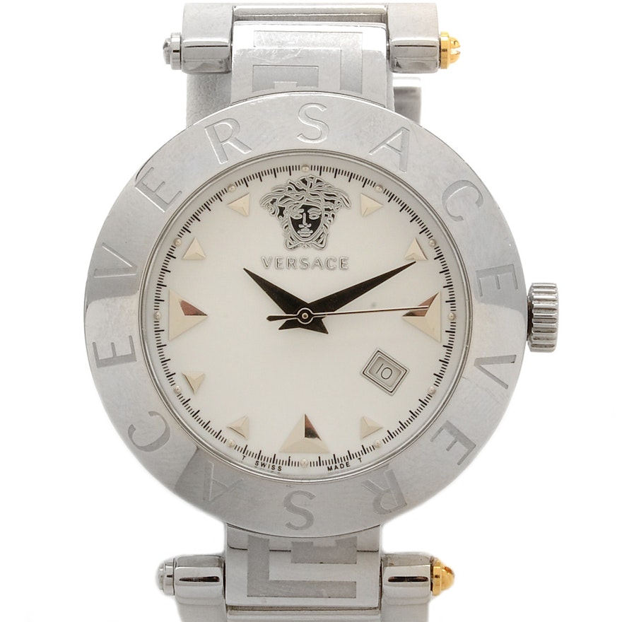 Versace Swiss Made Stainless Steel Wristwatch