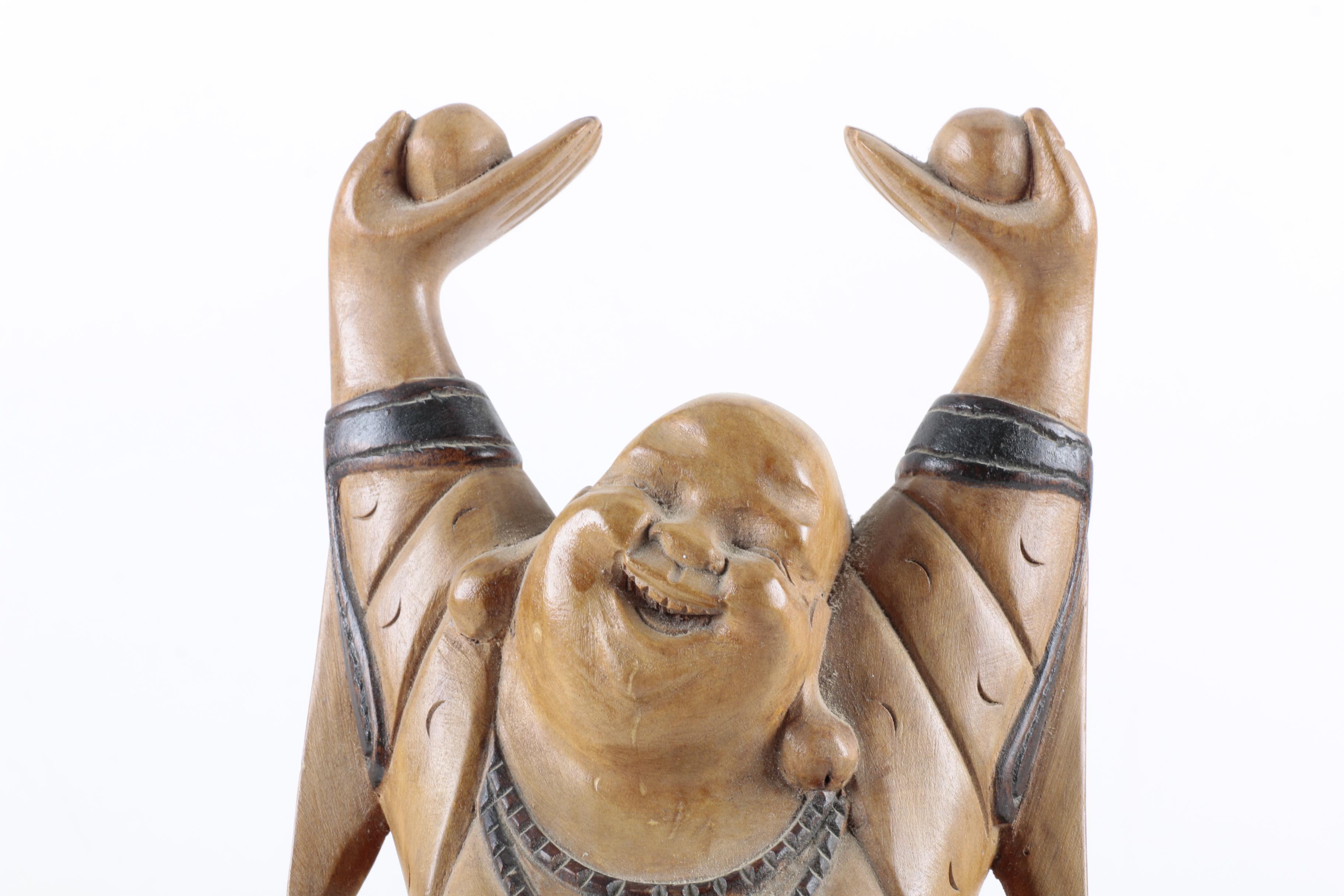 Wooden Budai Carving