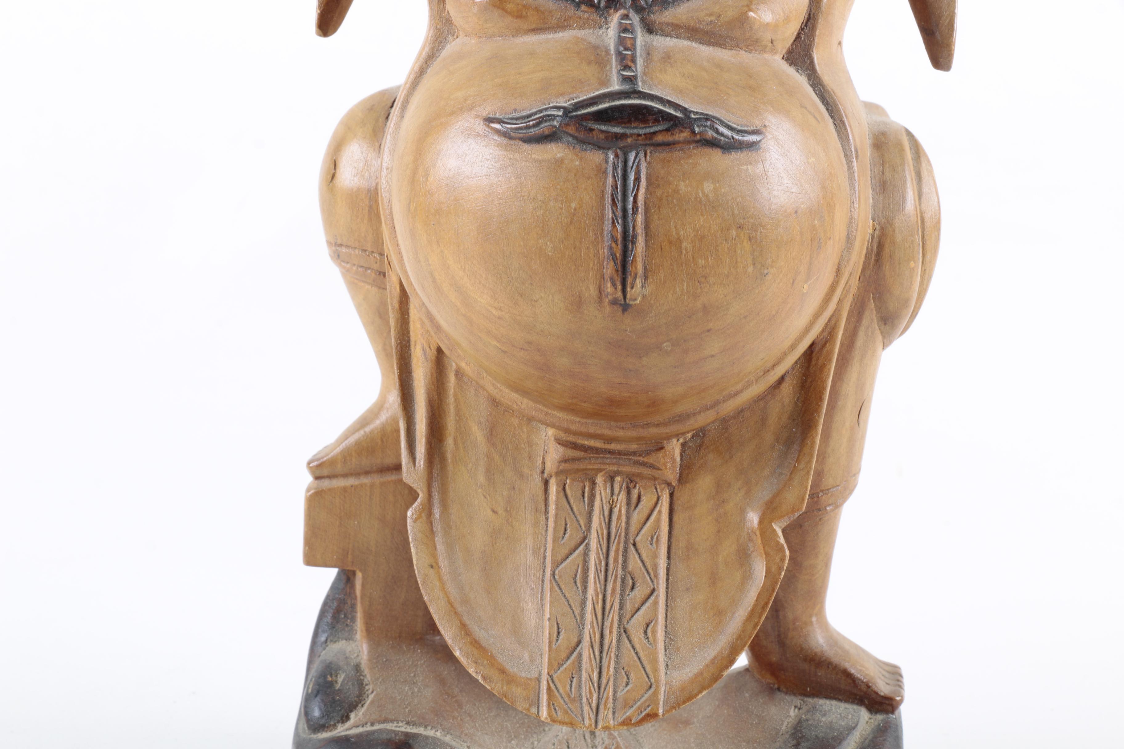 Wooden Budai Carving