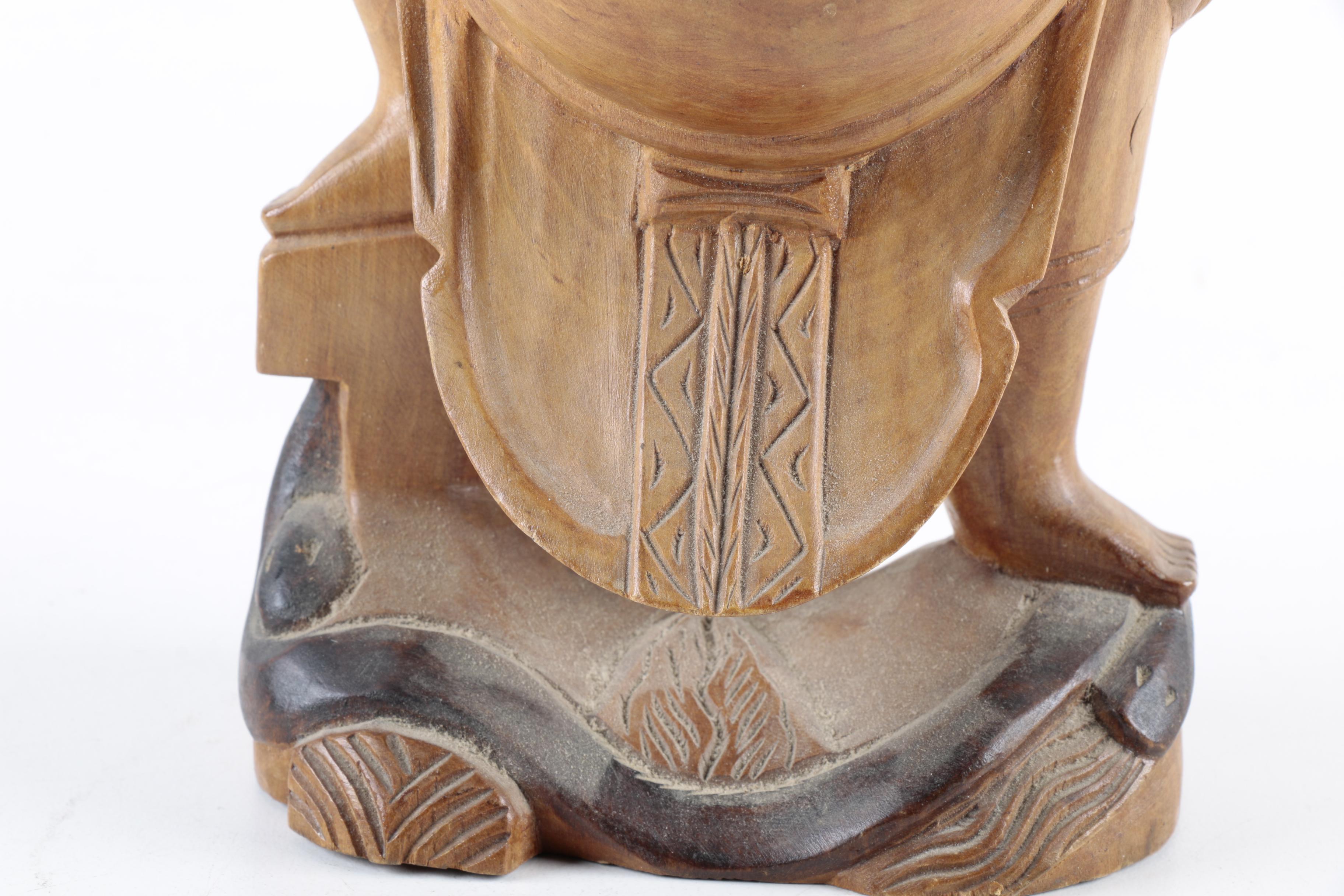 Wooden Budai Carving