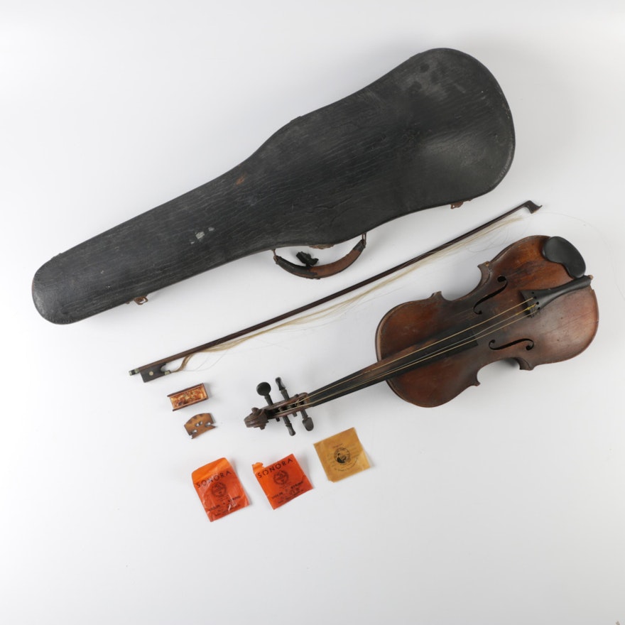 Antique Violin and Case