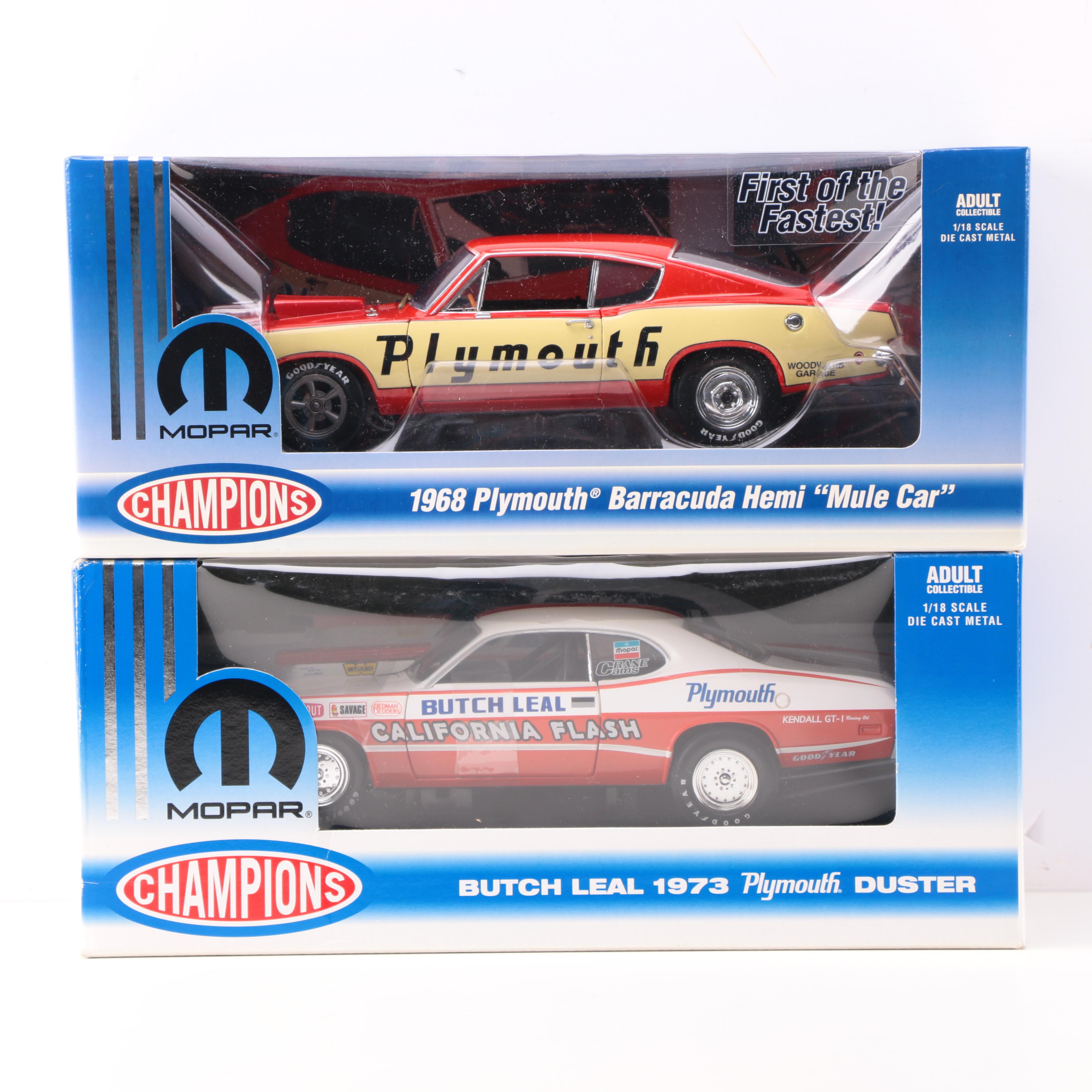 Pair of Mopar Champions Limited Edition Die Cast Cars