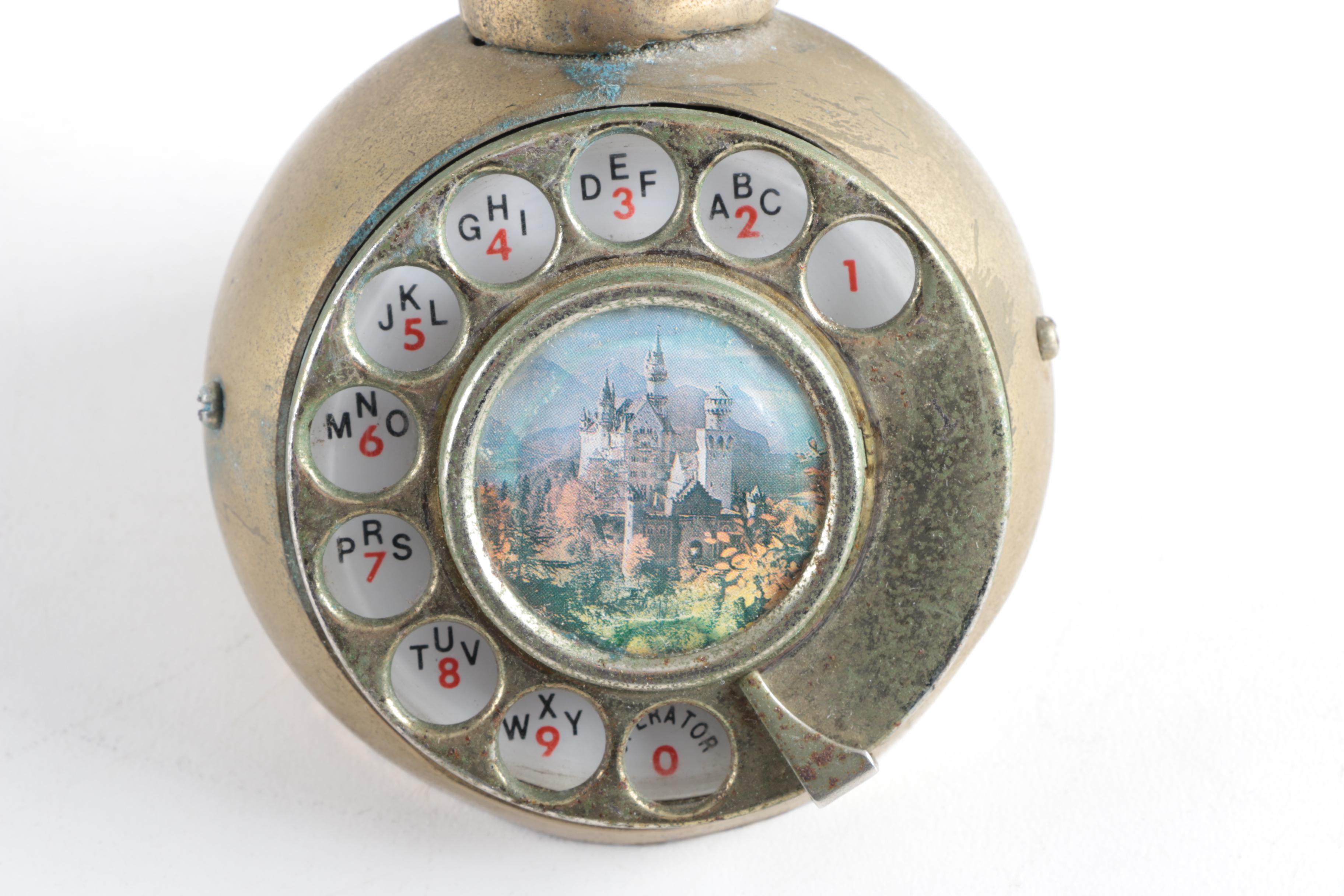 Vintage Brass Elephant Telephone