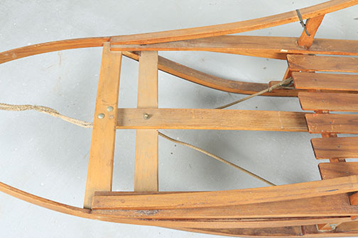 Vintage Wooden Dog Sled