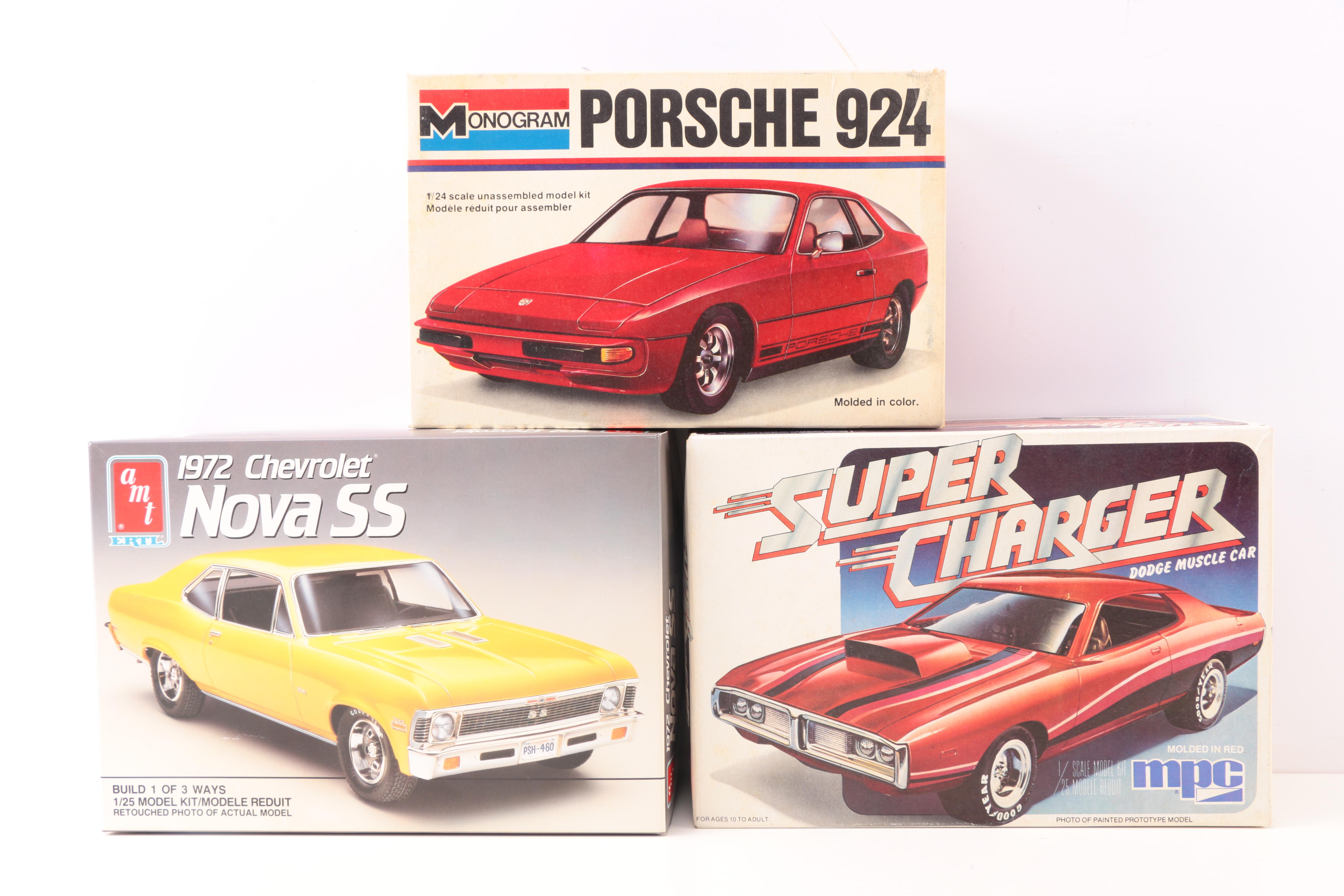Collection of 1970s and 1980s Model Car Kits including MPC