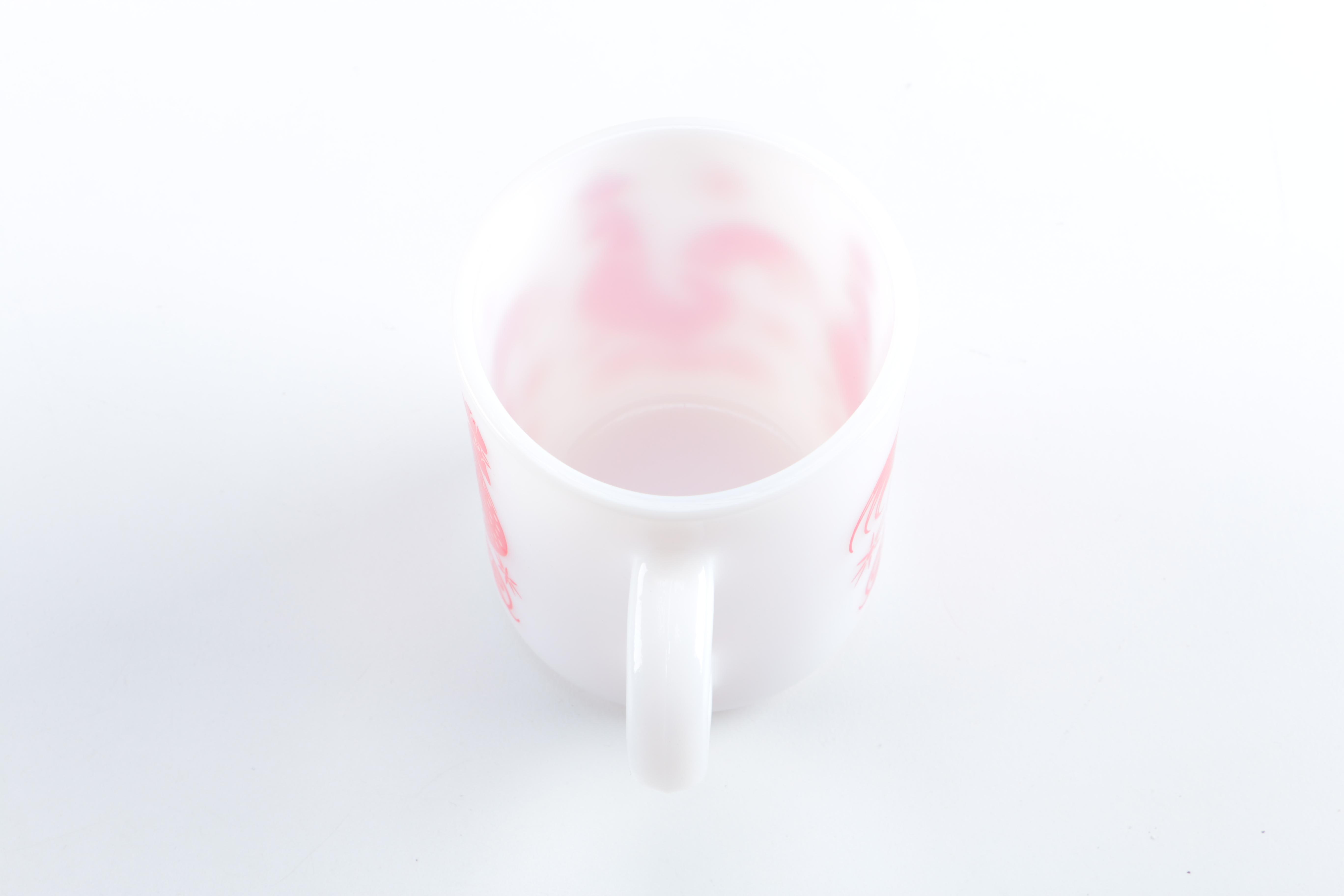 Vintage Hazel Atlas Milk Glass Rooster Mugs
