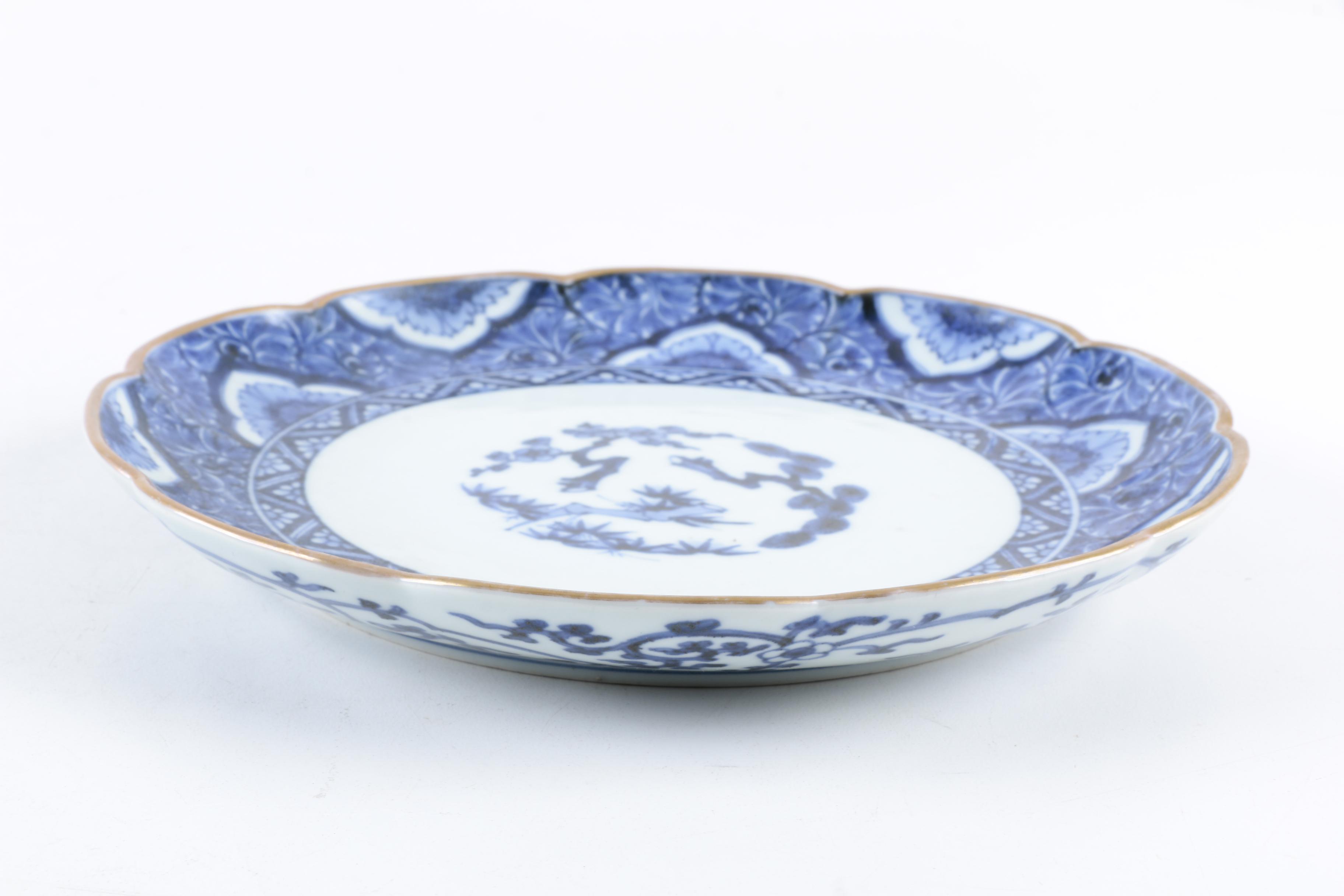 Chinese Blue and White Hand-Painted Porcelain Dishes