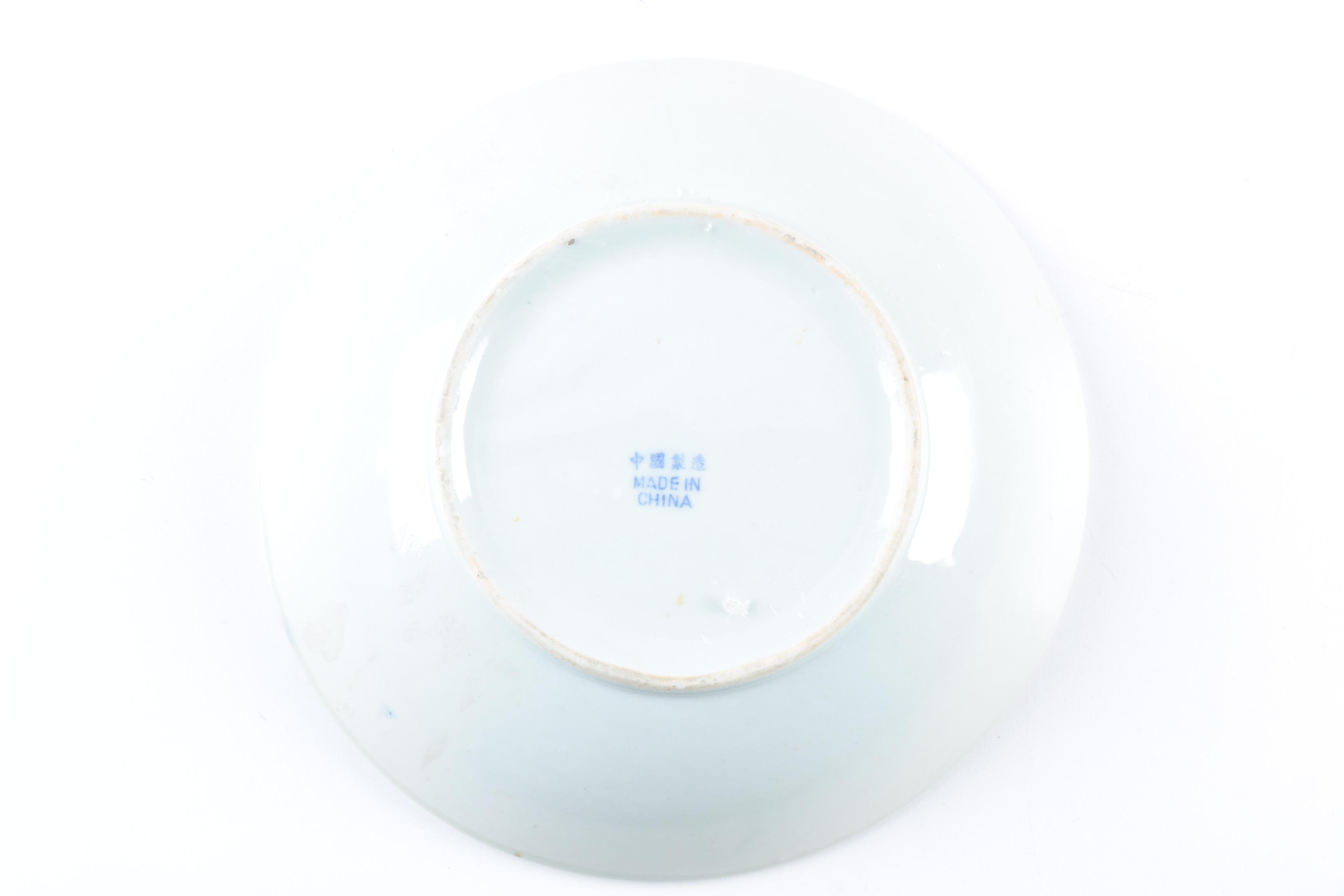 Chinese Blue and White Hand-Painted Porcelain Dishes