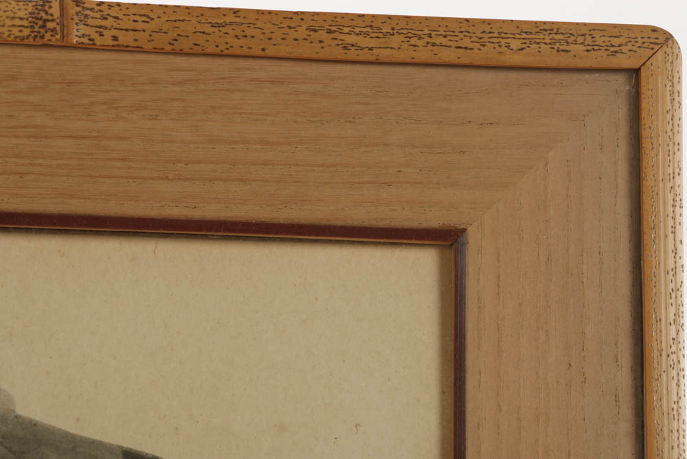 Hisayuki Uyeda Original Signed Japanese Ink Drawing "Nara Temple"