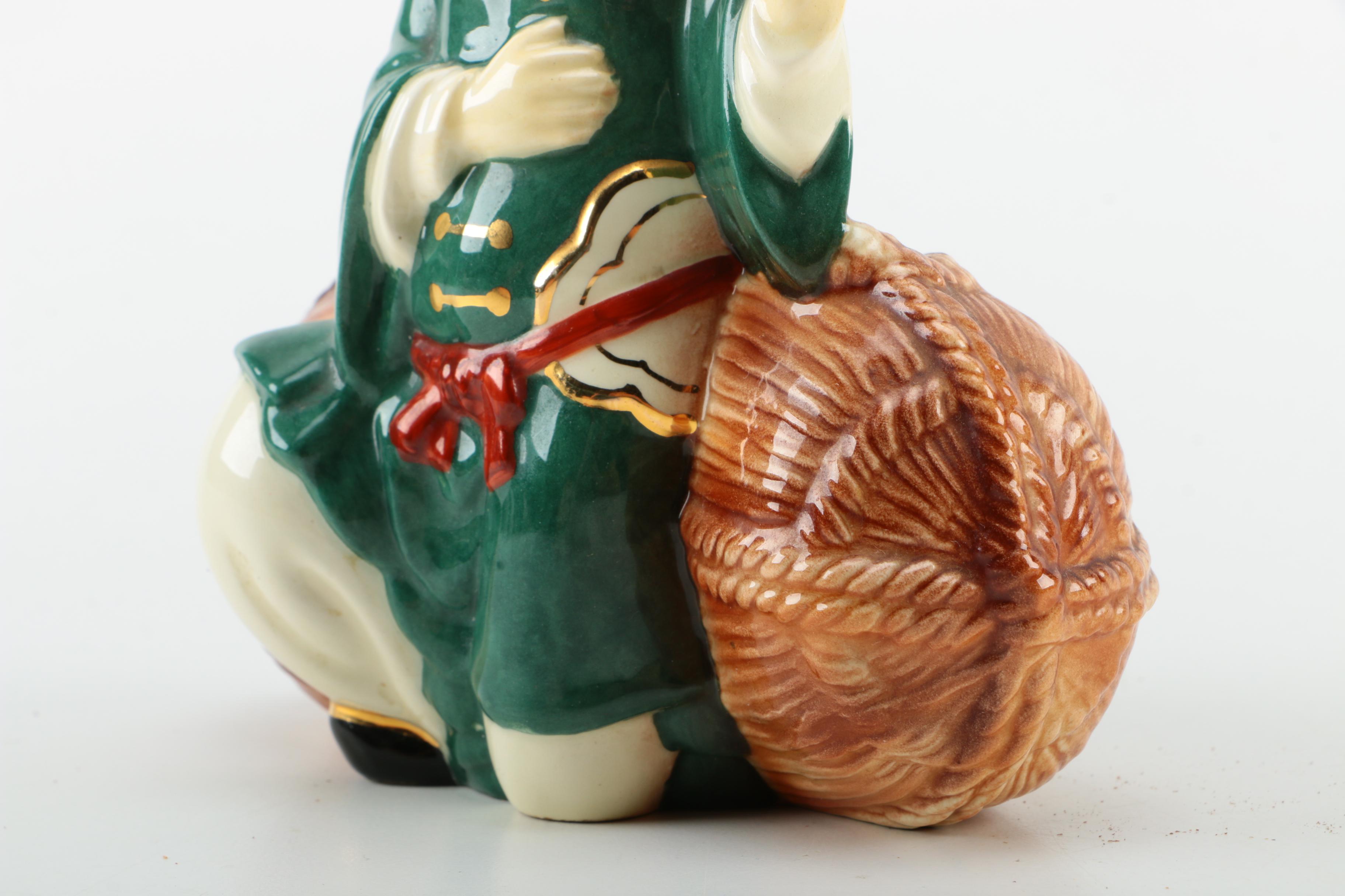 Will-George Chinese Inspired  Ceramic Figurine Planter