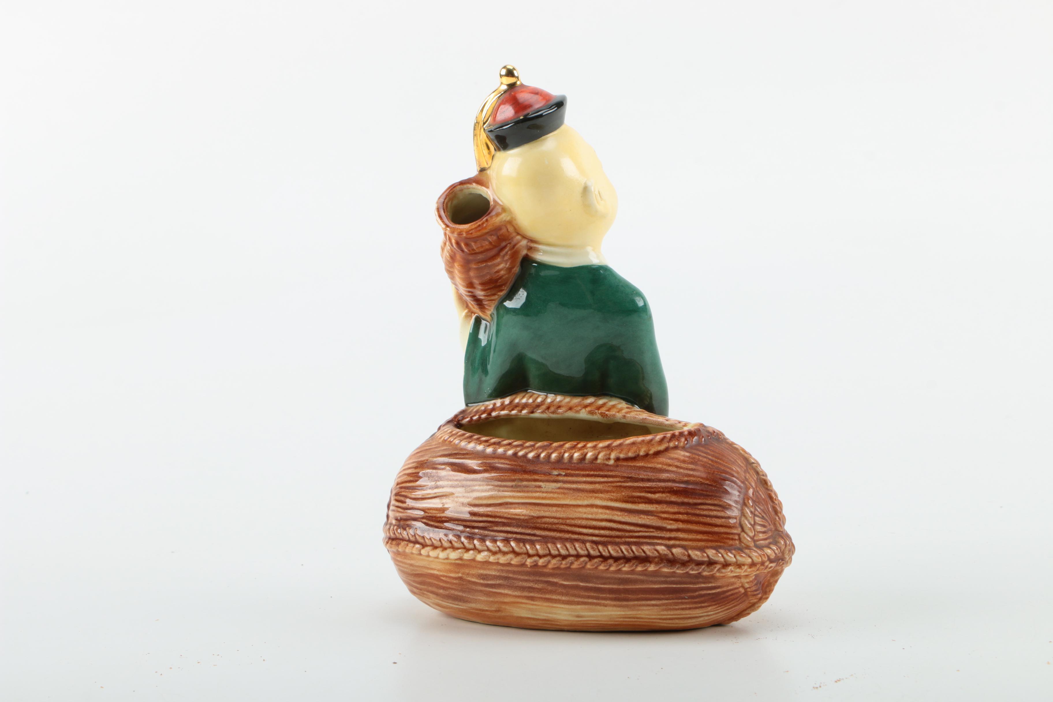 Will-George Chinese Inspired  Ceramic Figurine Planter