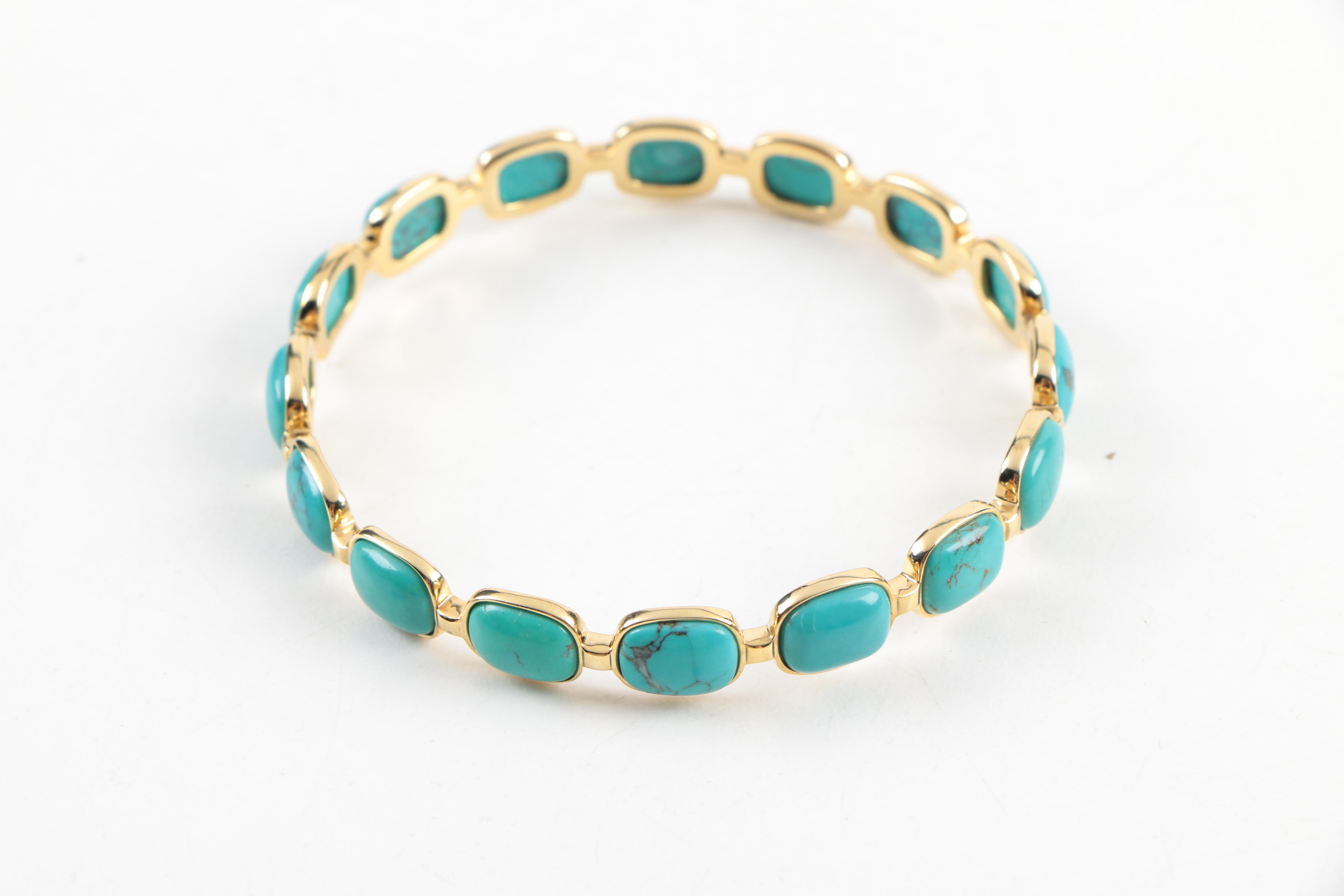 Sterling Silver Jewelry Including a Turquoise Bracelet