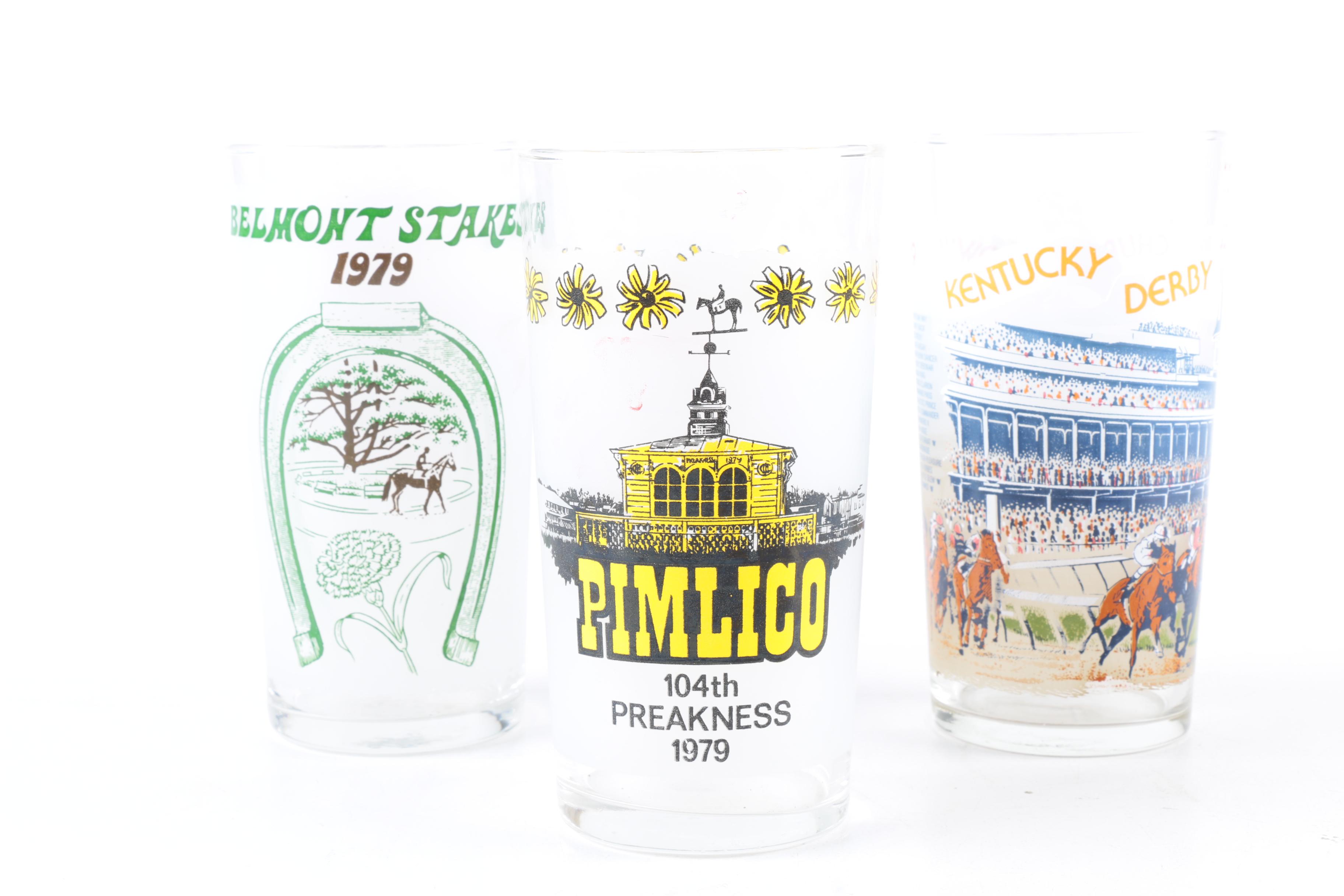1979 Commemorative Triple Crown Glasses
