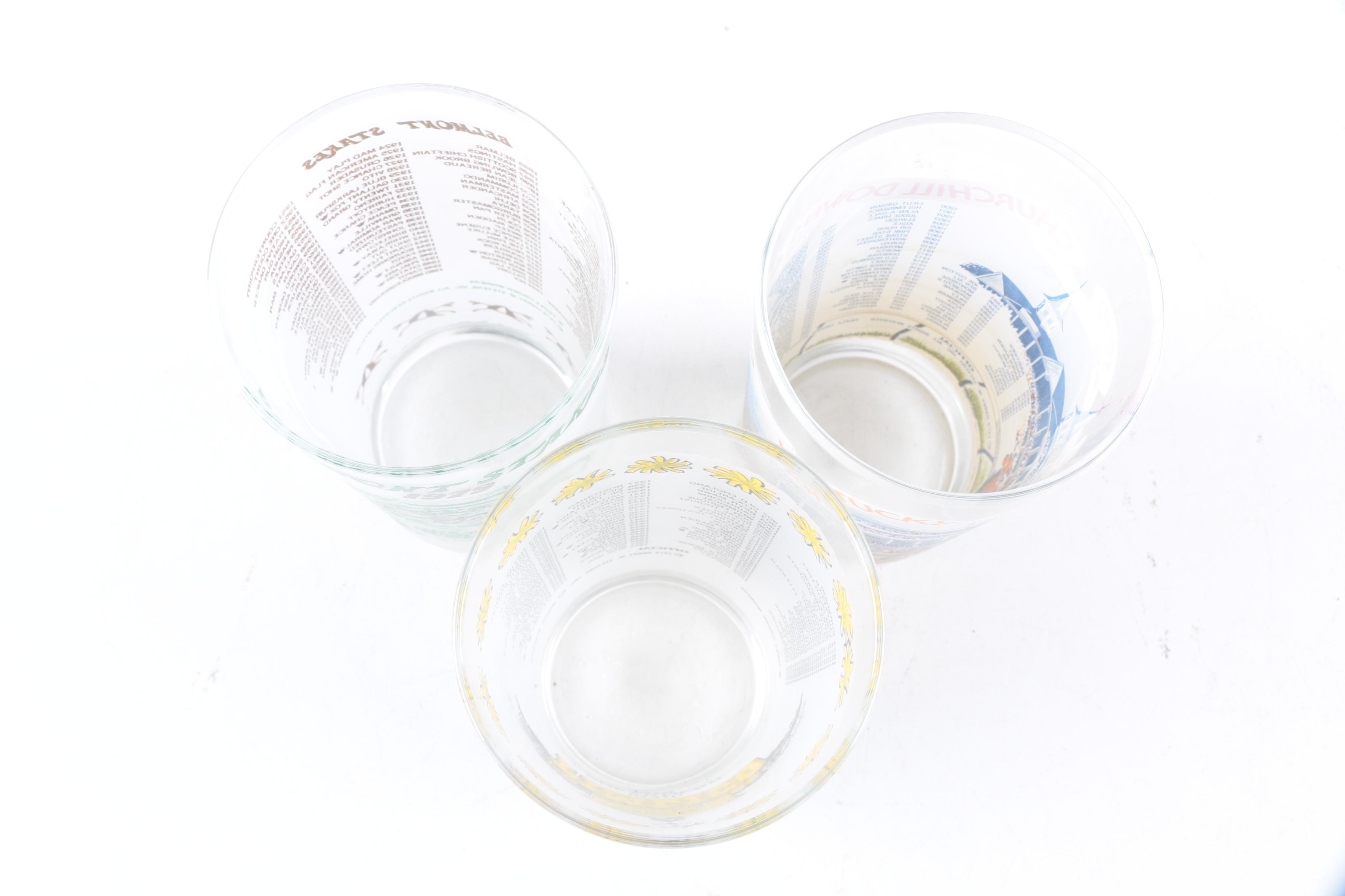 1979 Commemorative Triple Crown Glasses