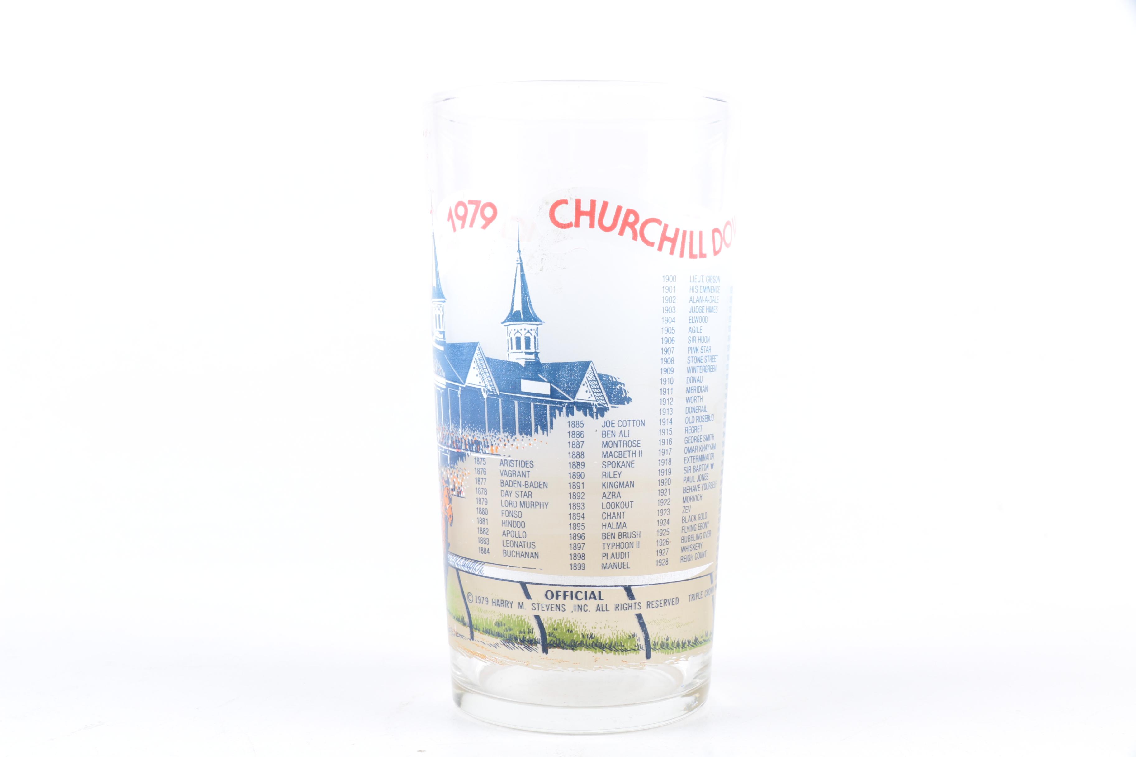 1979 Commemorative Triple Crown Glasses