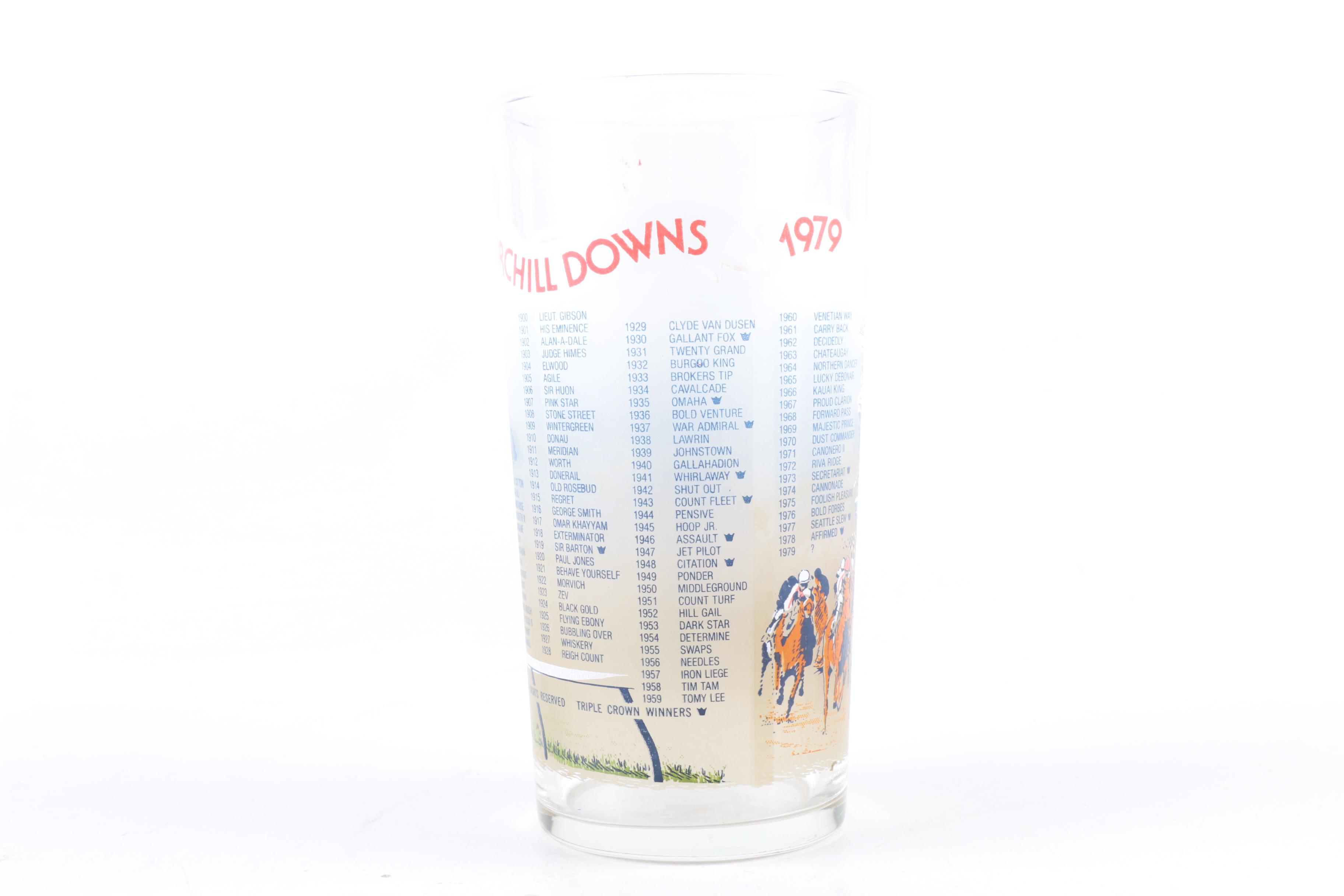 1979 Commemorative Triple Crown Glasses