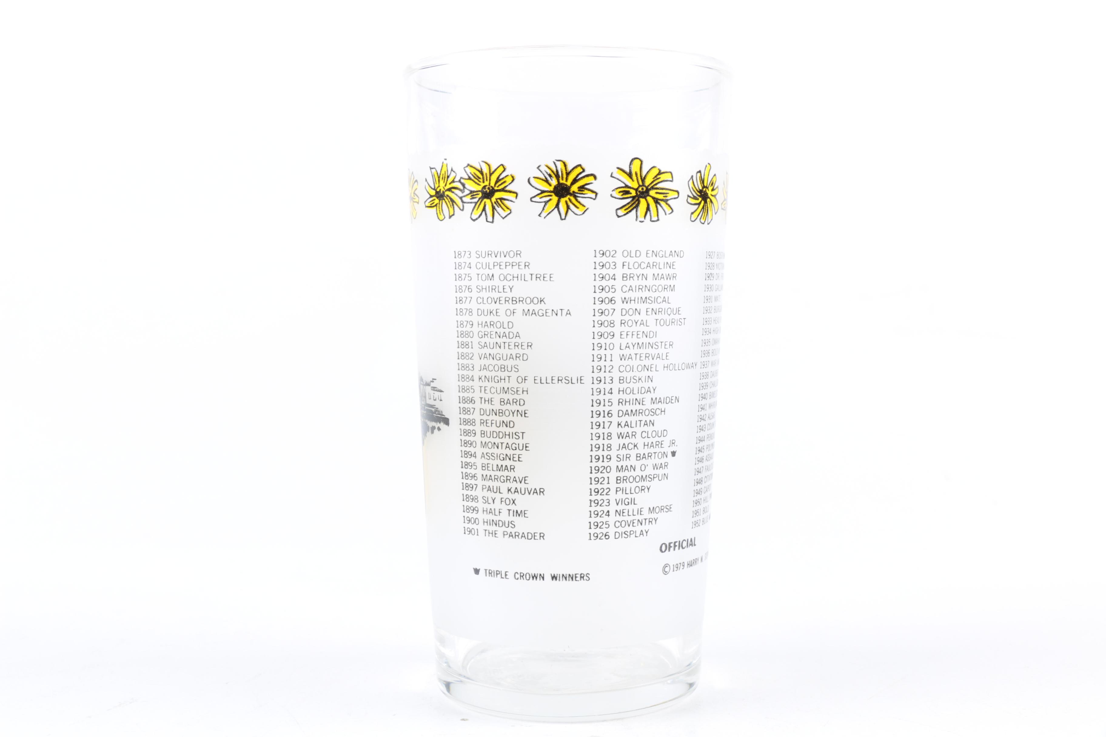 1979 Commemorative Triple Crown Glasses