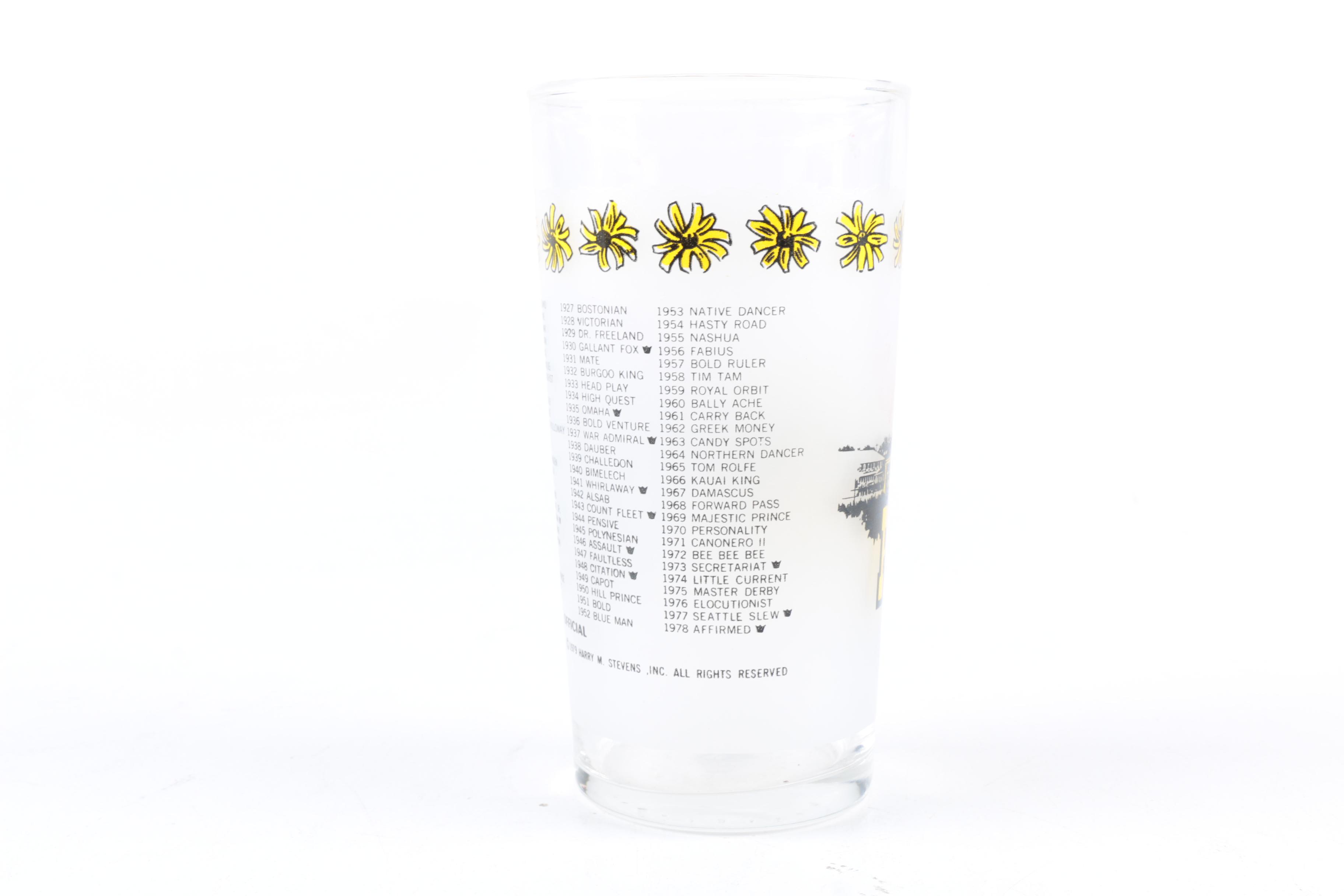 1979 Commemorative Triple Crown Glasses