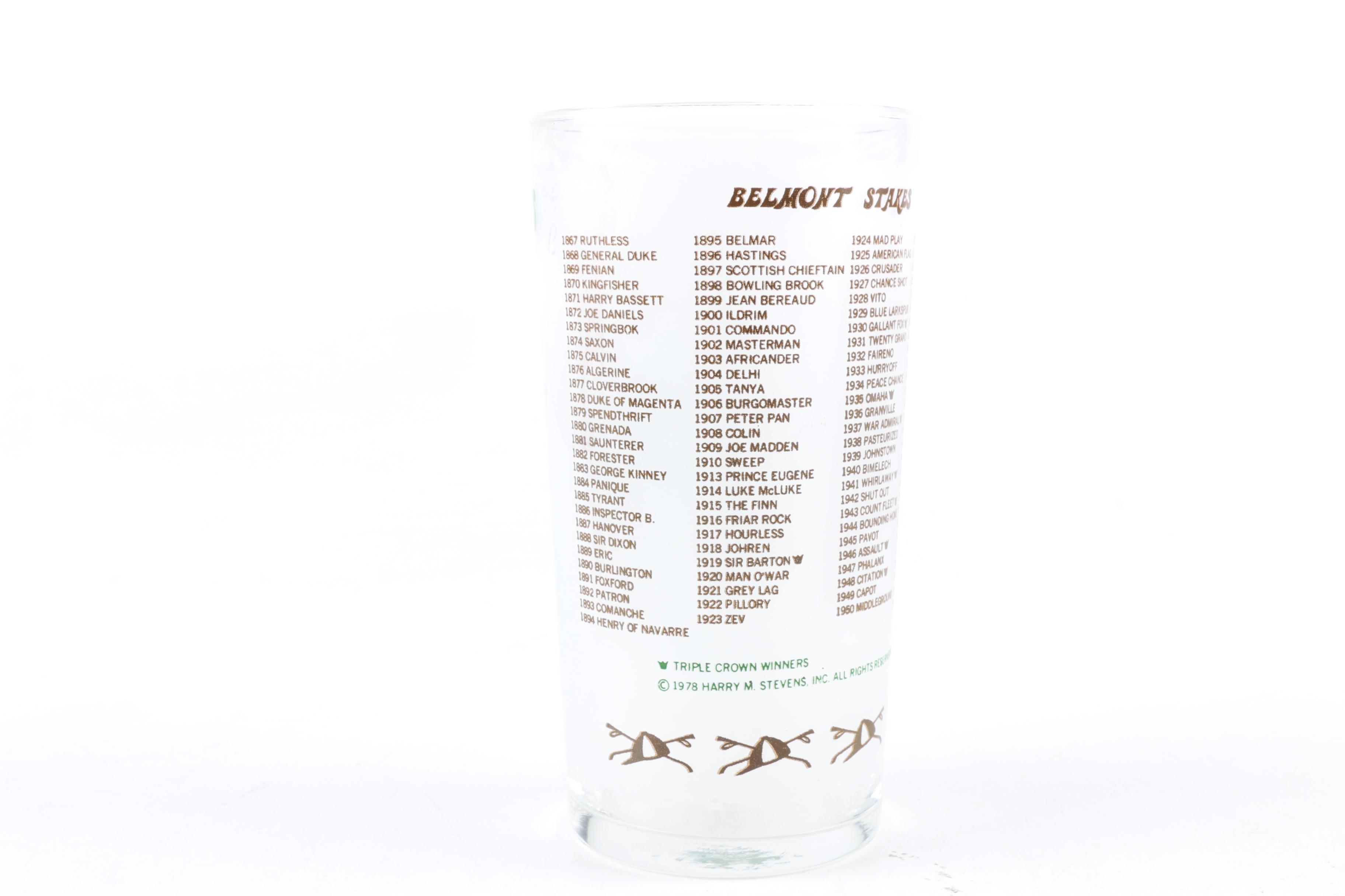 1979 Commemorative Triple Crown Glasses