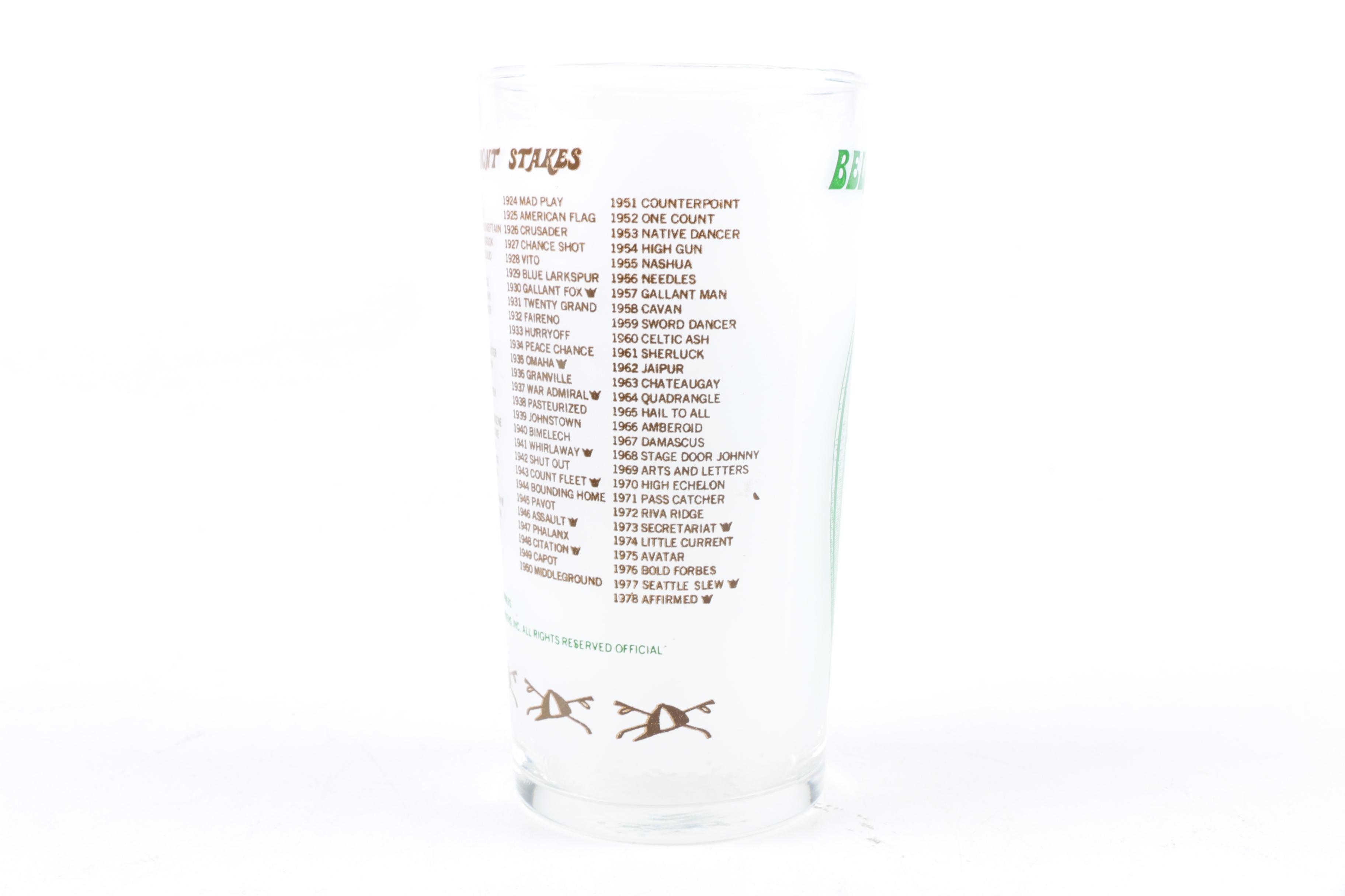 1979 Commemorative Triple Crown Glasses