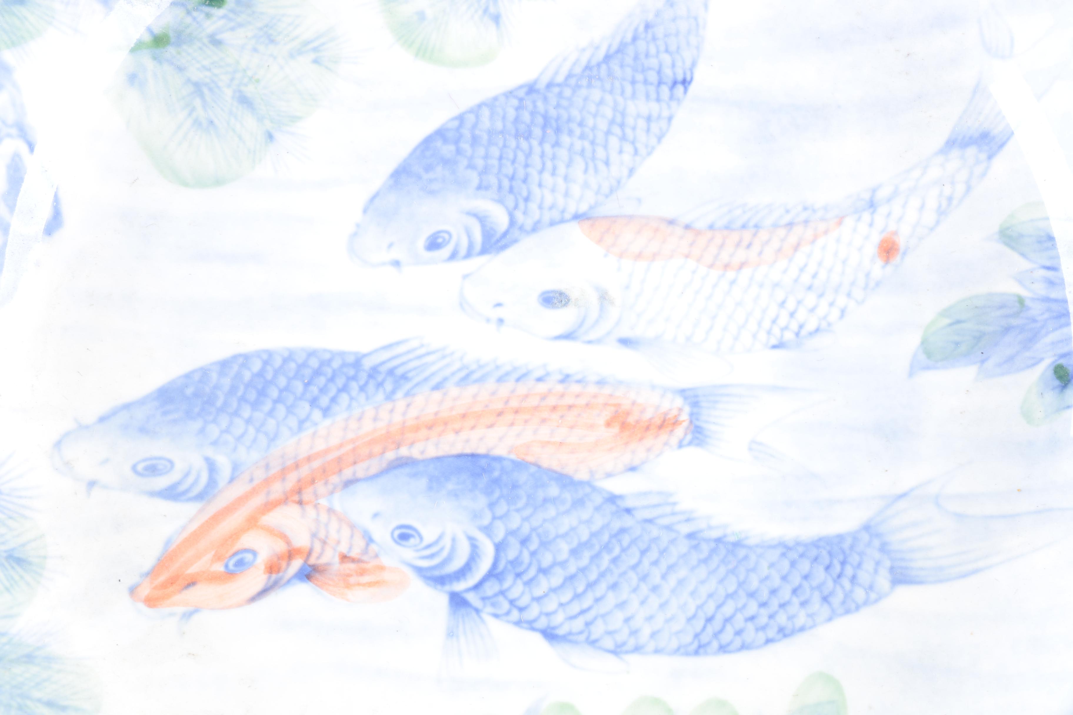 Koi Fish Motif Ceramic Bowl