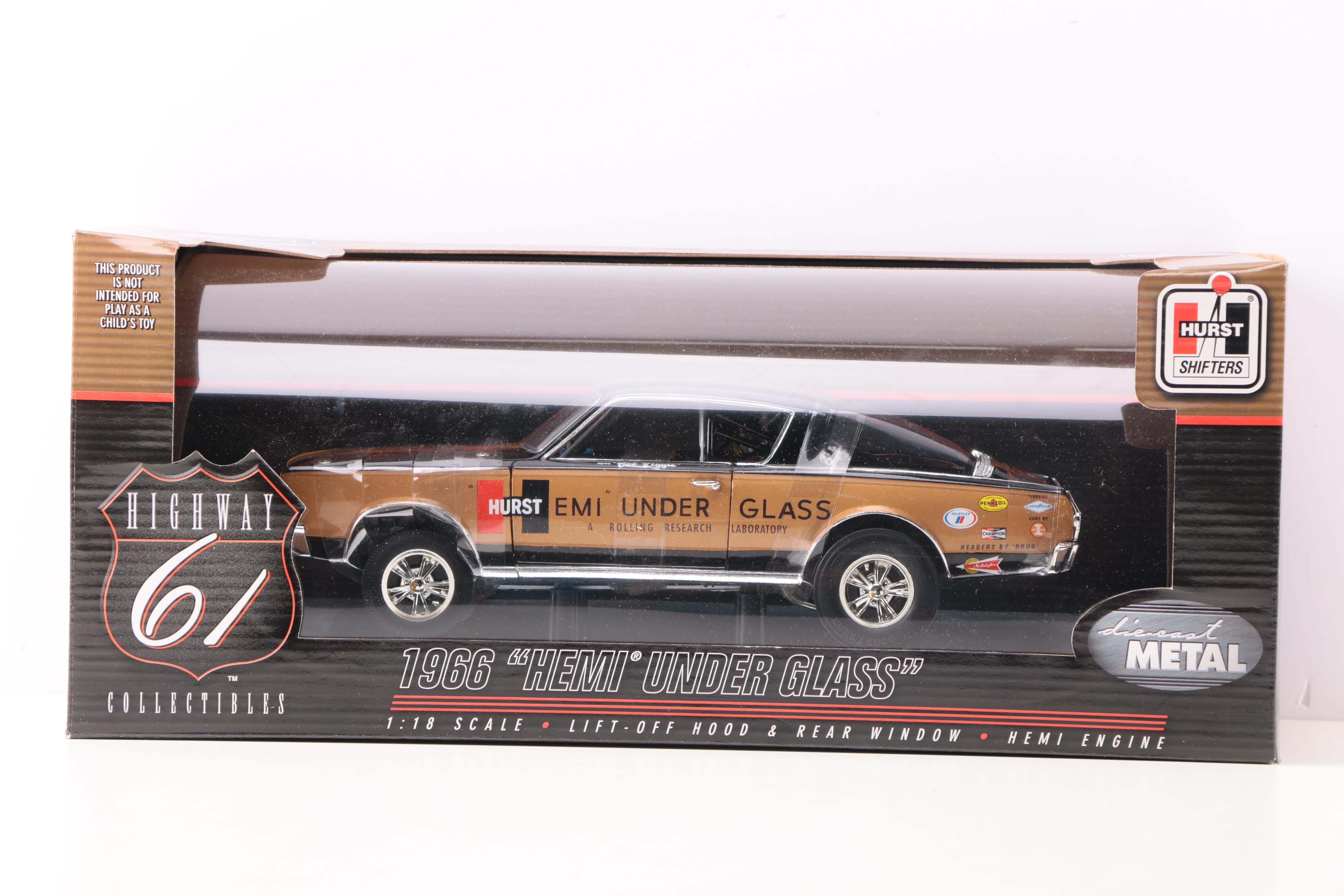 Pair of Highway 61 Collectibles Die Cast Metal Cars