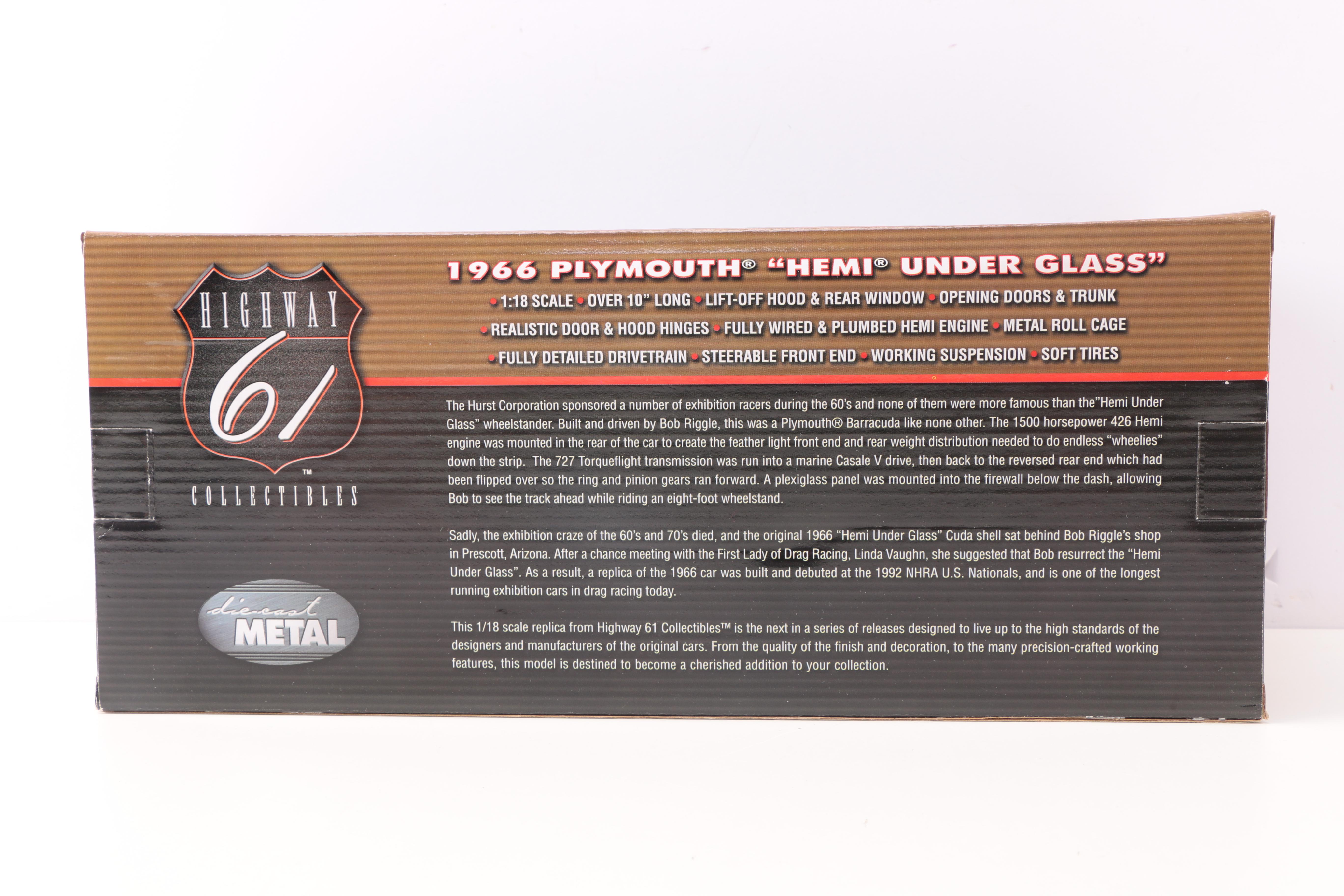 Pair of Highway 61 Collectibles Die Cast Metal Cars