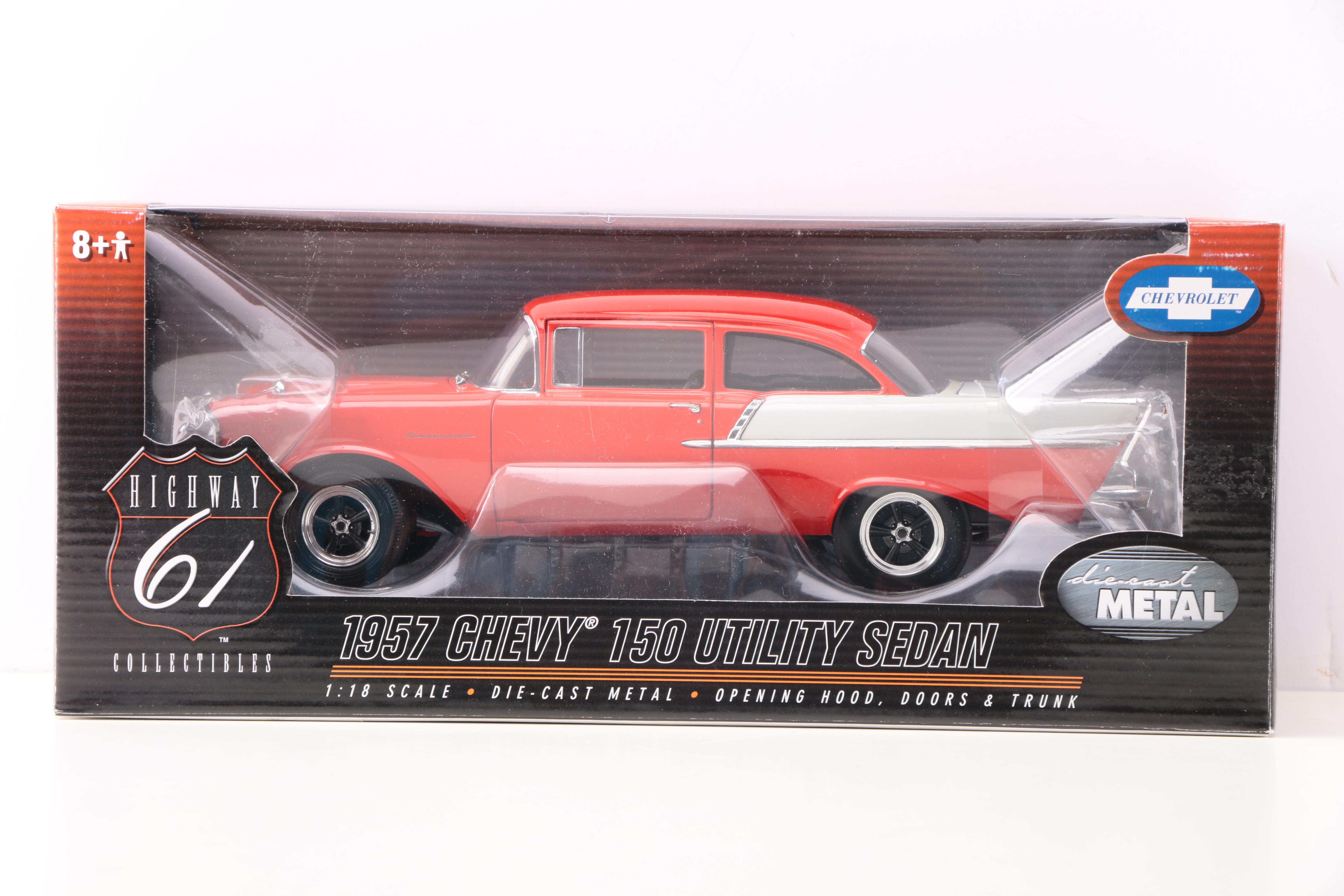 Pair of Highway 61 Collectibles Die Cast Metal Cars