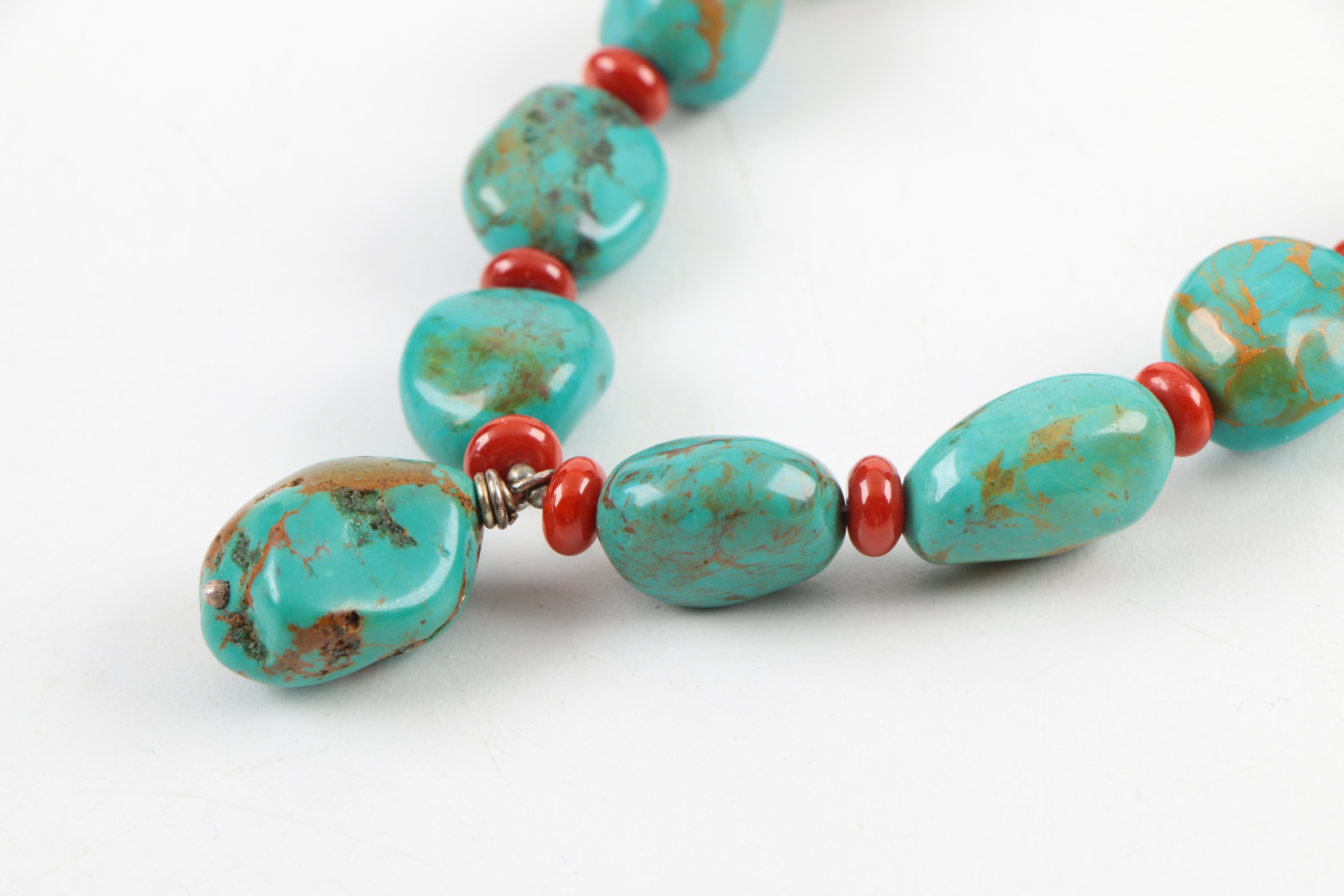 Sterling Silver Beaded Necklaces and a Bracelet