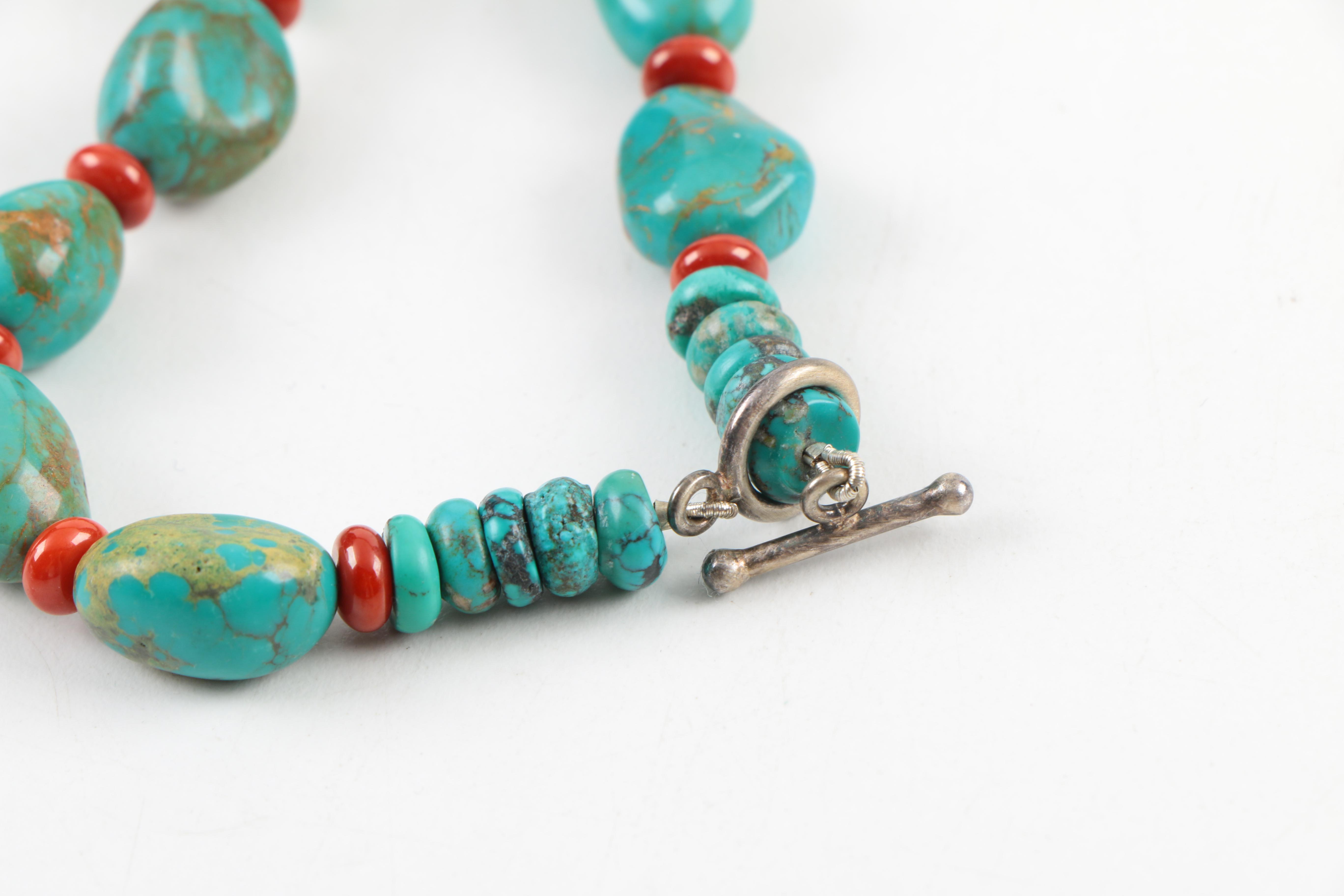 Sterling Silver Beaded Necklaces and a Bracelet