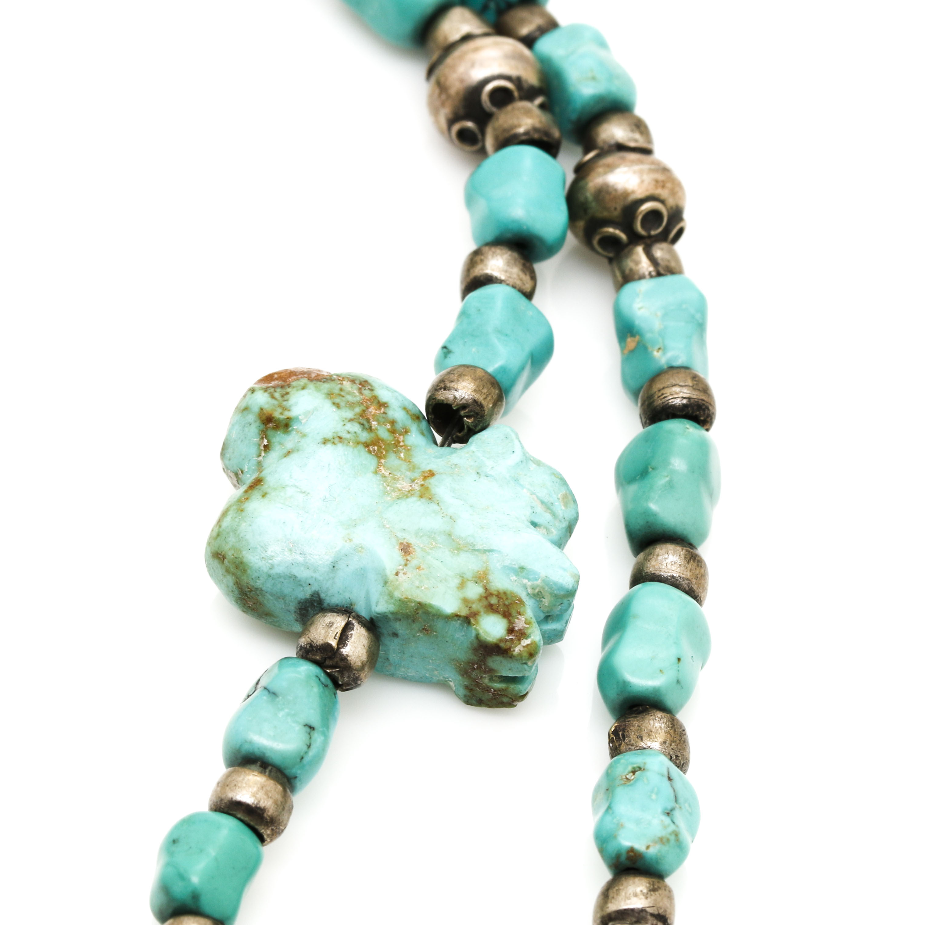 Sterling Silver and Silver Tone Gemstone Jewelry Featuring Animal Fetishes