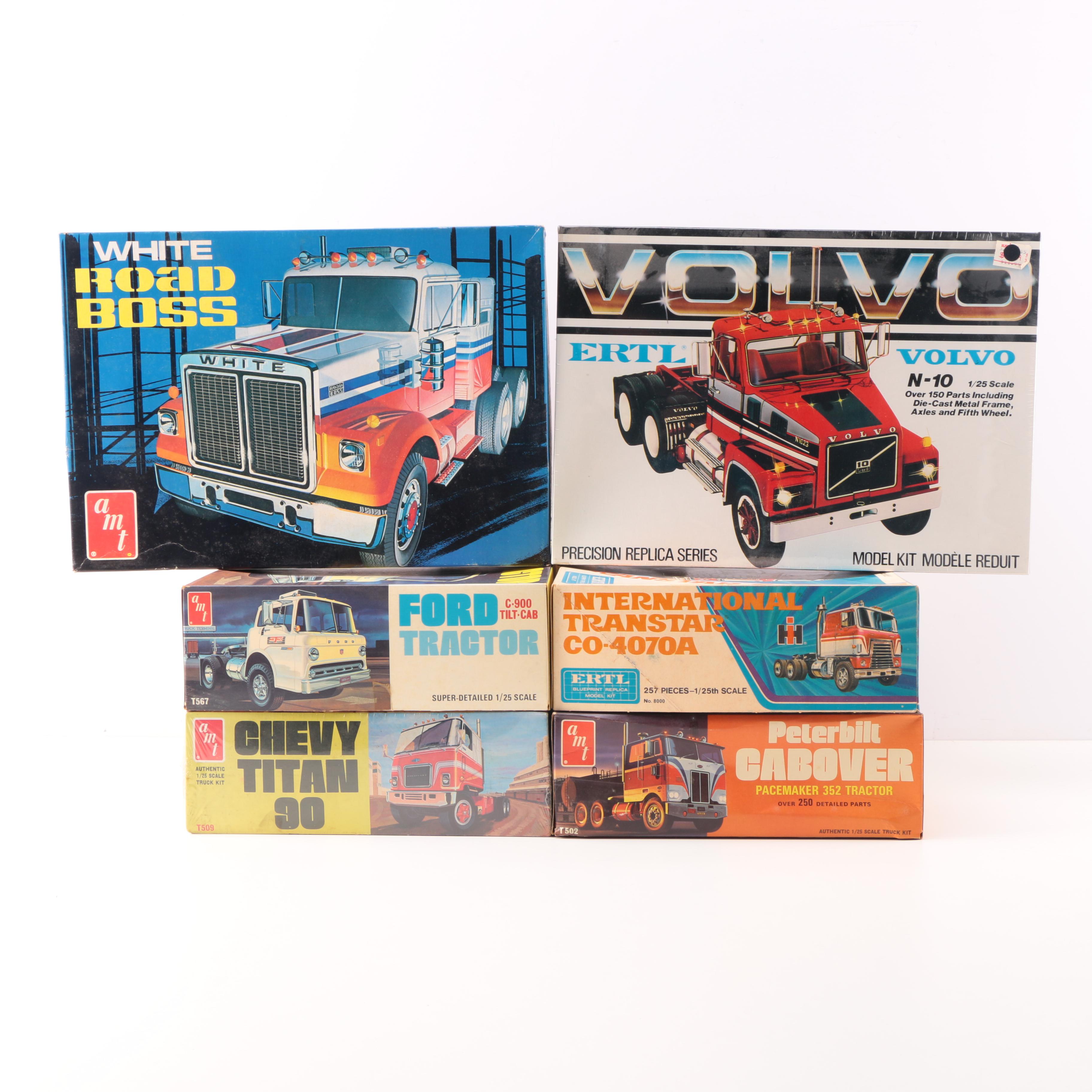 Vintage Semi-Truck Tractor Model Kits