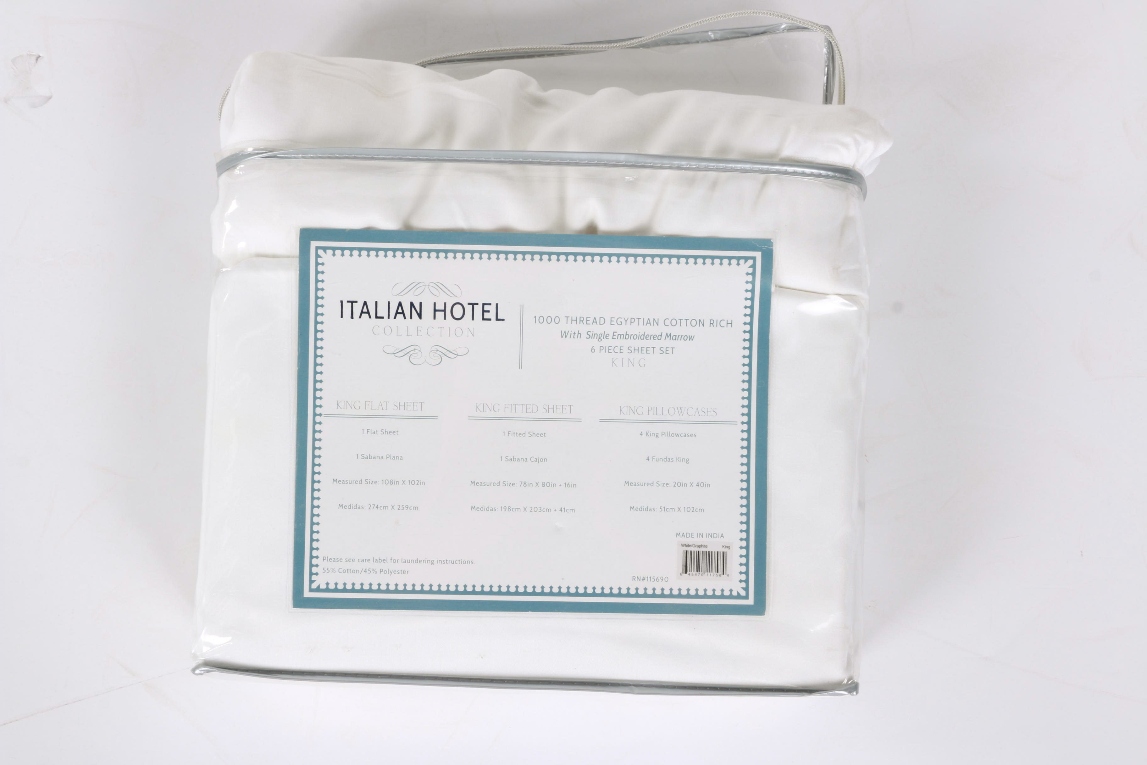 Italian Hotel Collection King Sheet Set