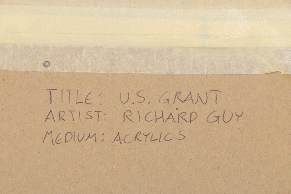 Richard Guy Acrylic Painting on Paper of Ulysses S. Grant