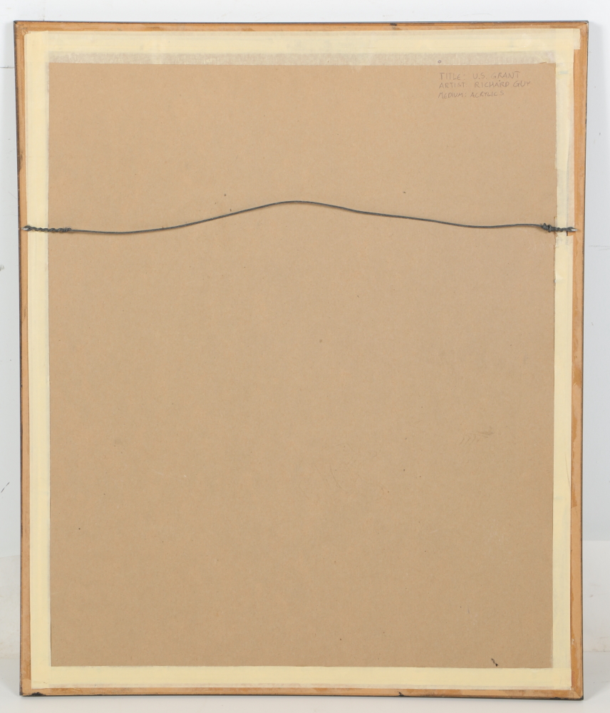 Richard Guy Acrylic Painting on Paper of Ulysses S. Grant