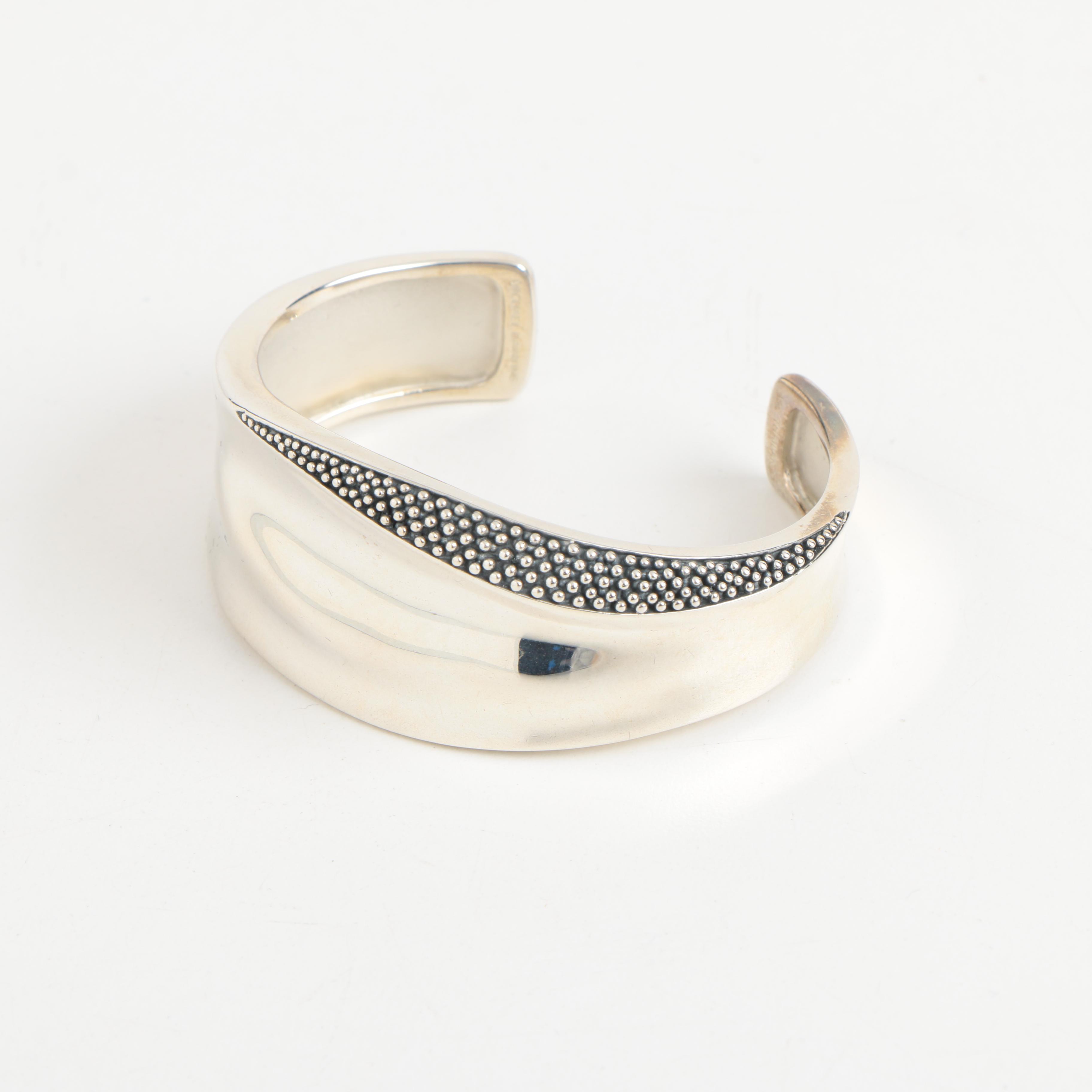 Michael Dawkins Sterling Silver Cuff Bracelet with Original Box