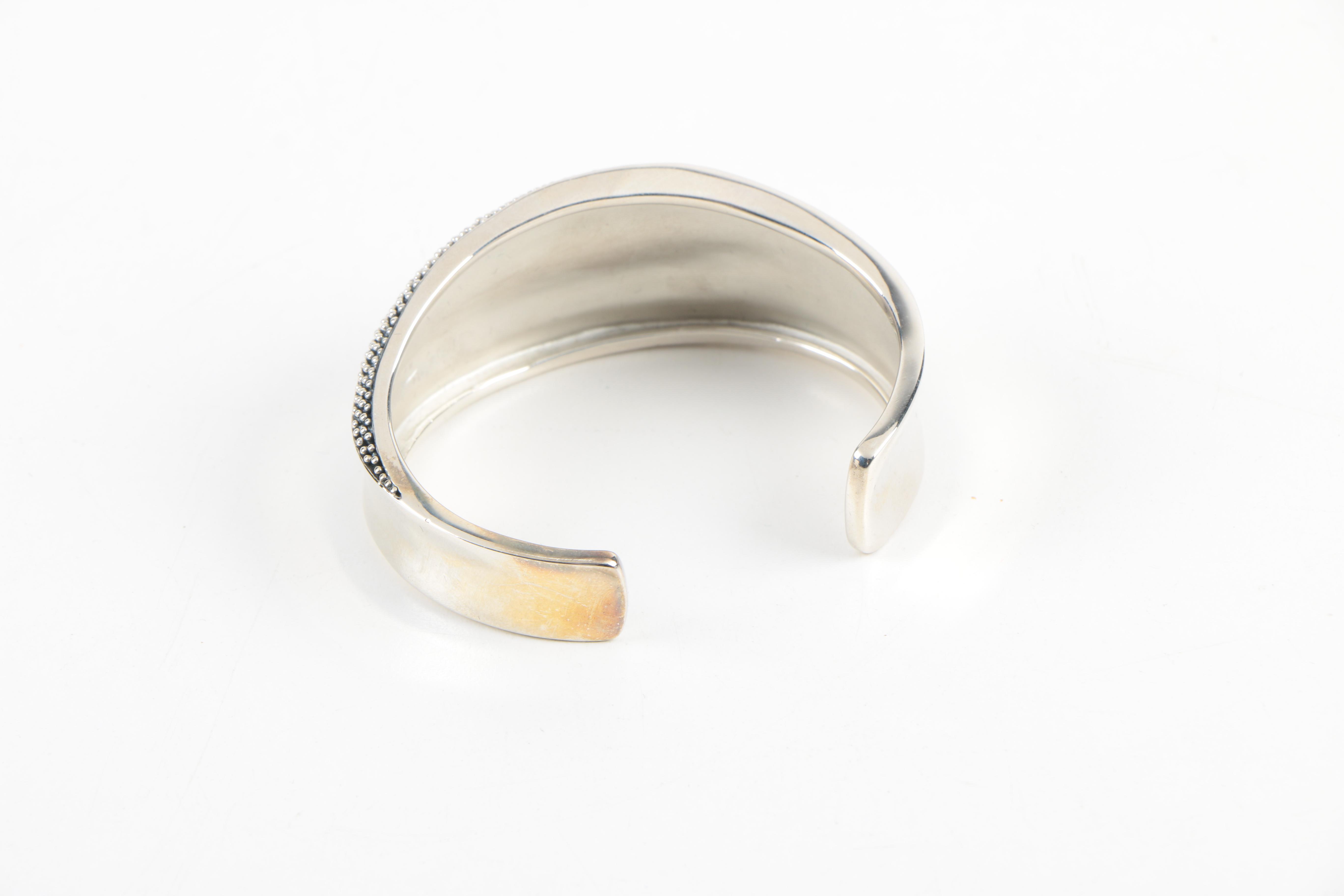 Michael Dawkins Sterling Silver Cuff Bracelet with Original Box